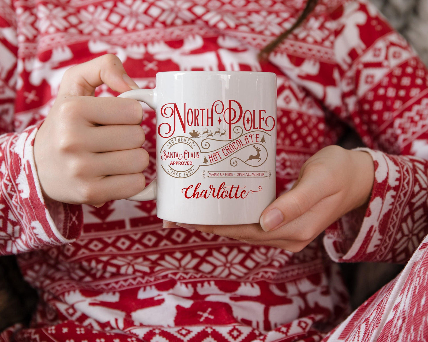 Personalized North Pole Mug | Santa Mug | Hot Chocolate Mug
