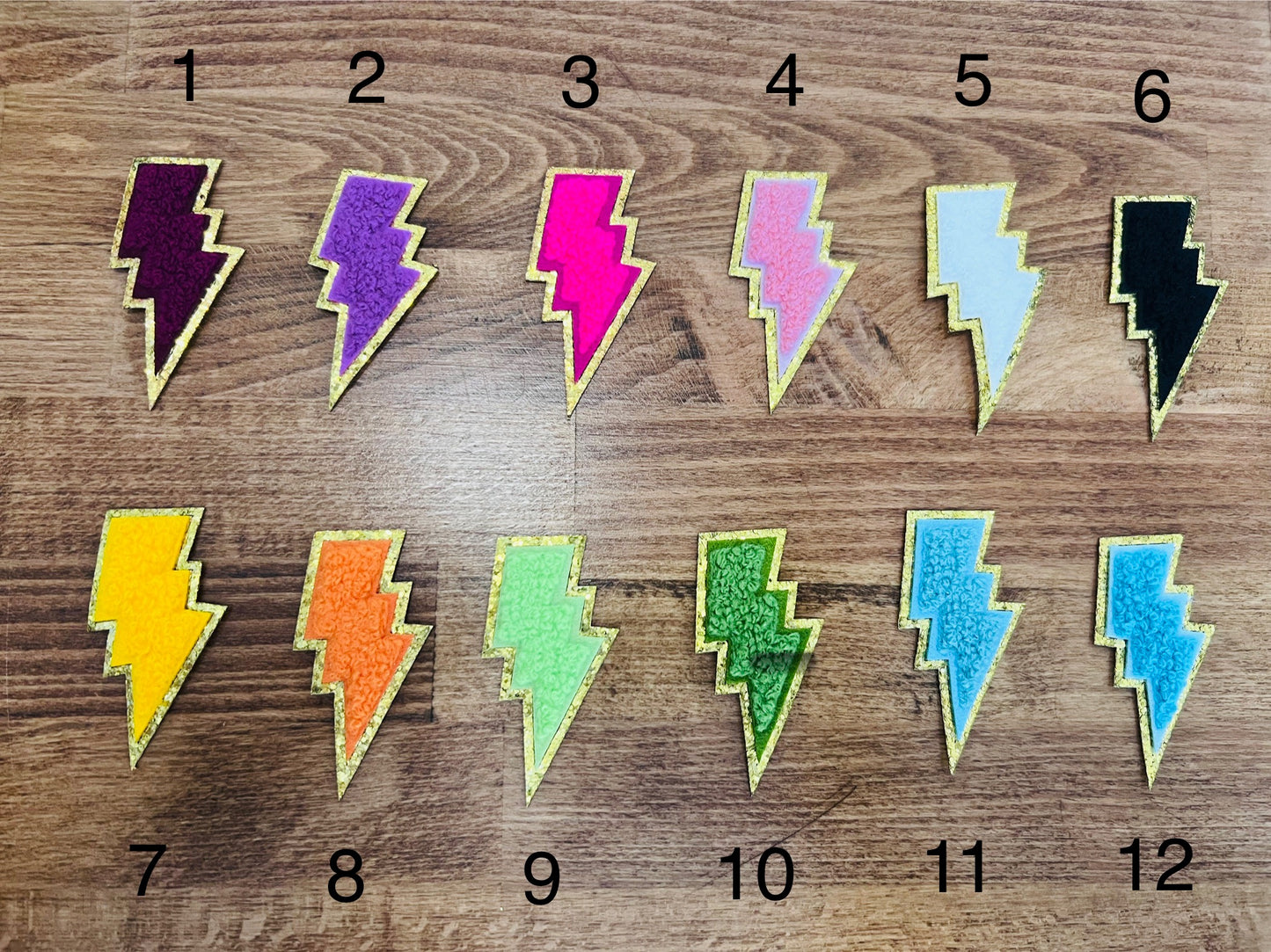 Lightning Bolts Iron On Patch