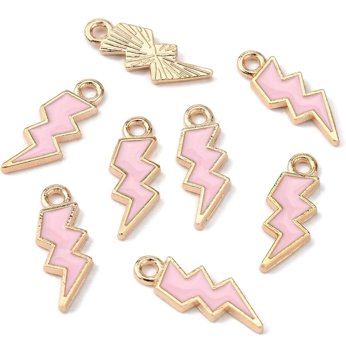 Lightning Bolts Purple or Pink Charms