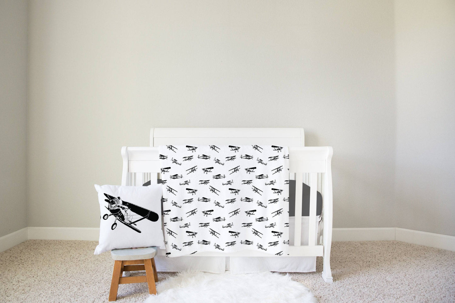 Airplane Baby Blanket - Baby Boy Blanket