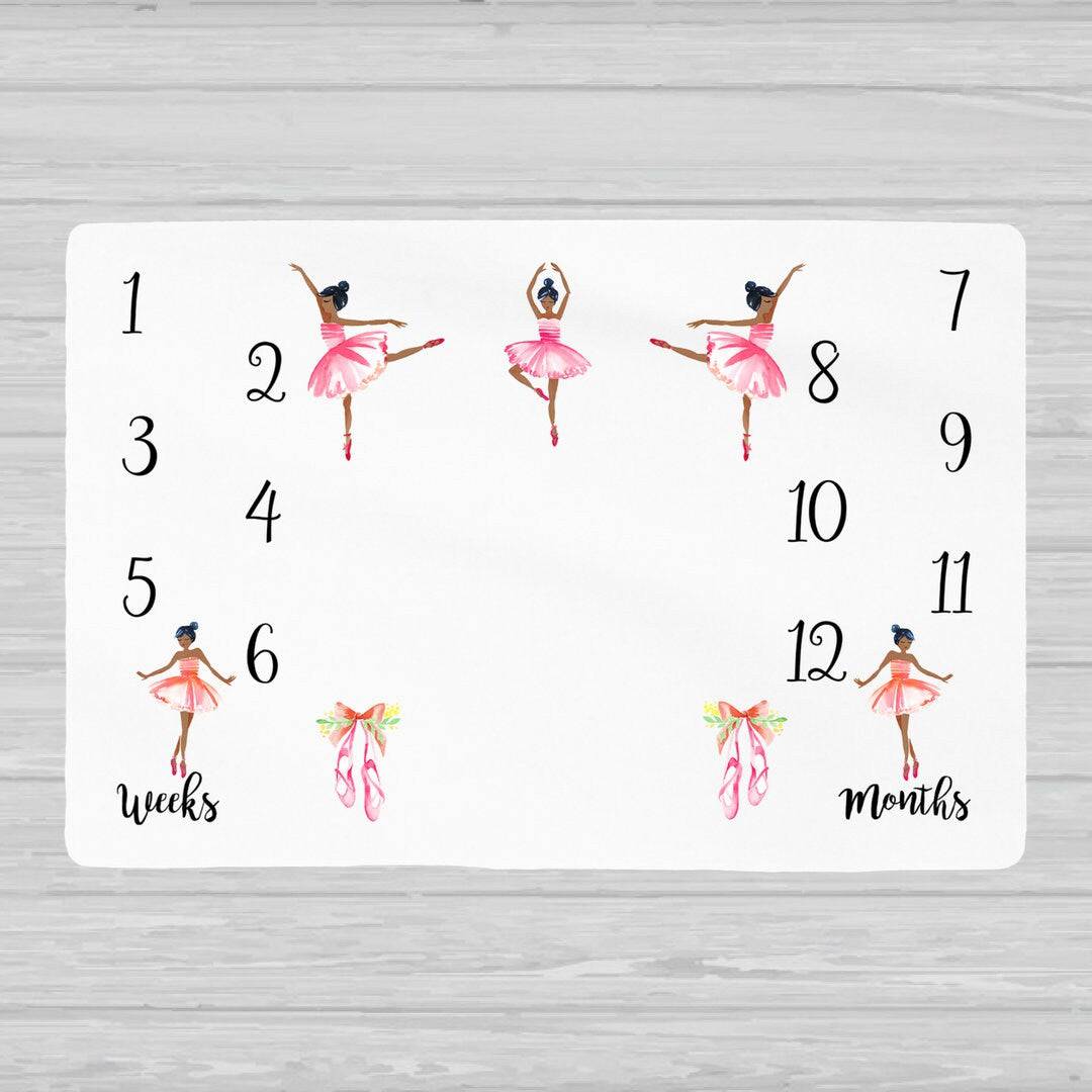 Baby Milestone Blanket - Baby Girl Gift