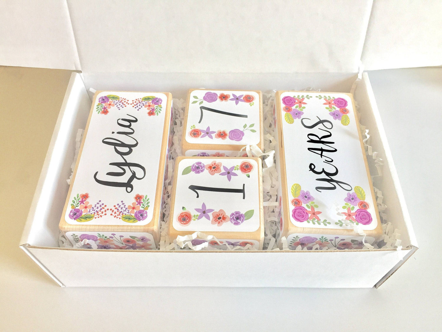 Baby Milestone Blocks - Sea Turtles & Flowers