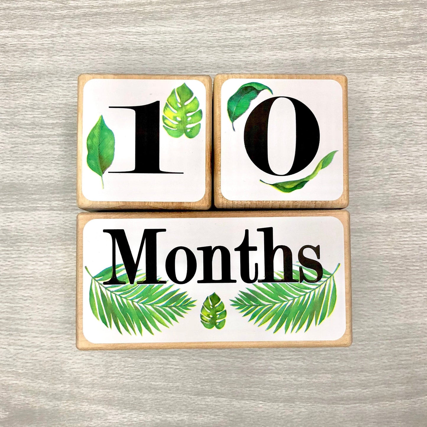 Baby Milestone Blocks - Tropical Greenery
