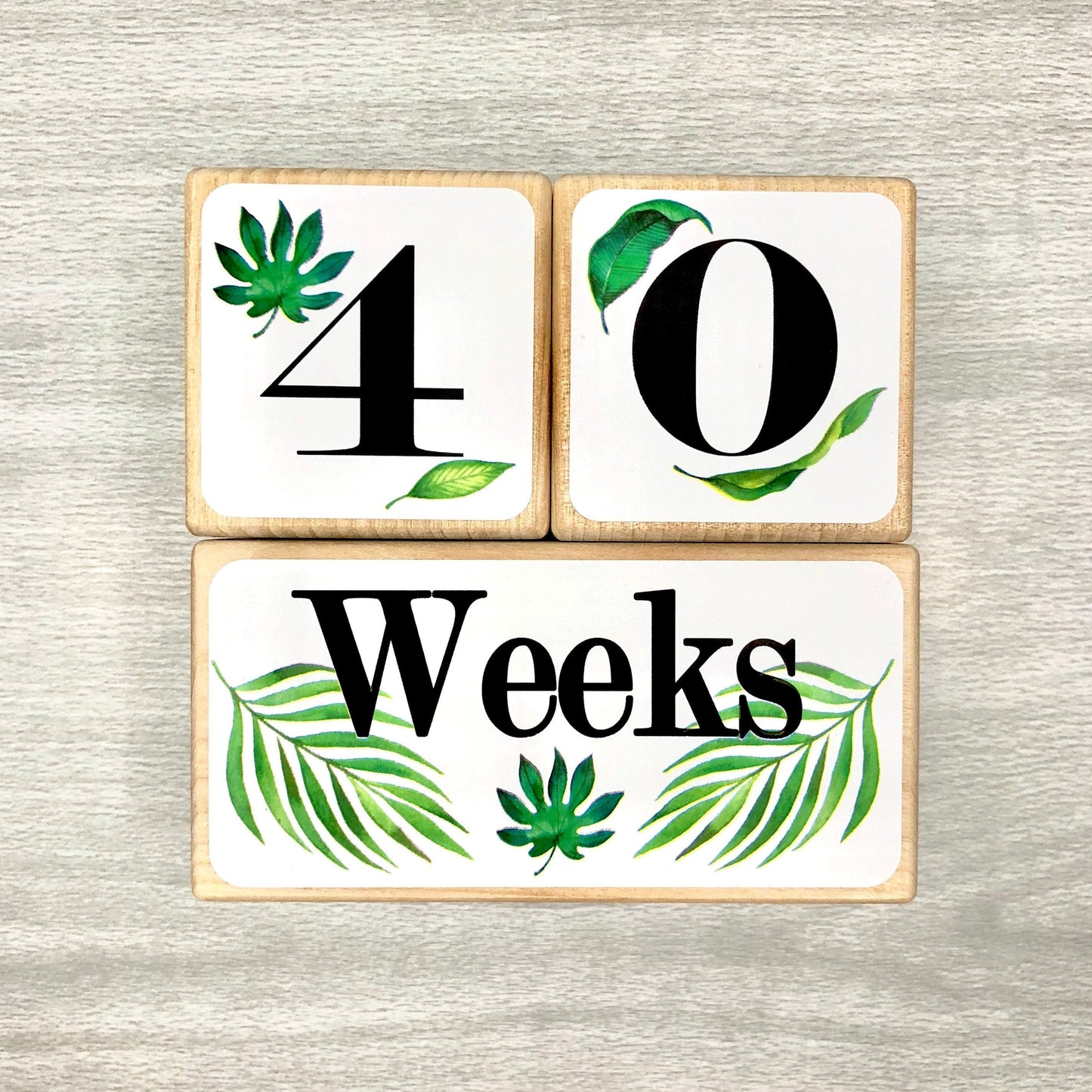 Baby Milestone Blocks - Tropical Greenery