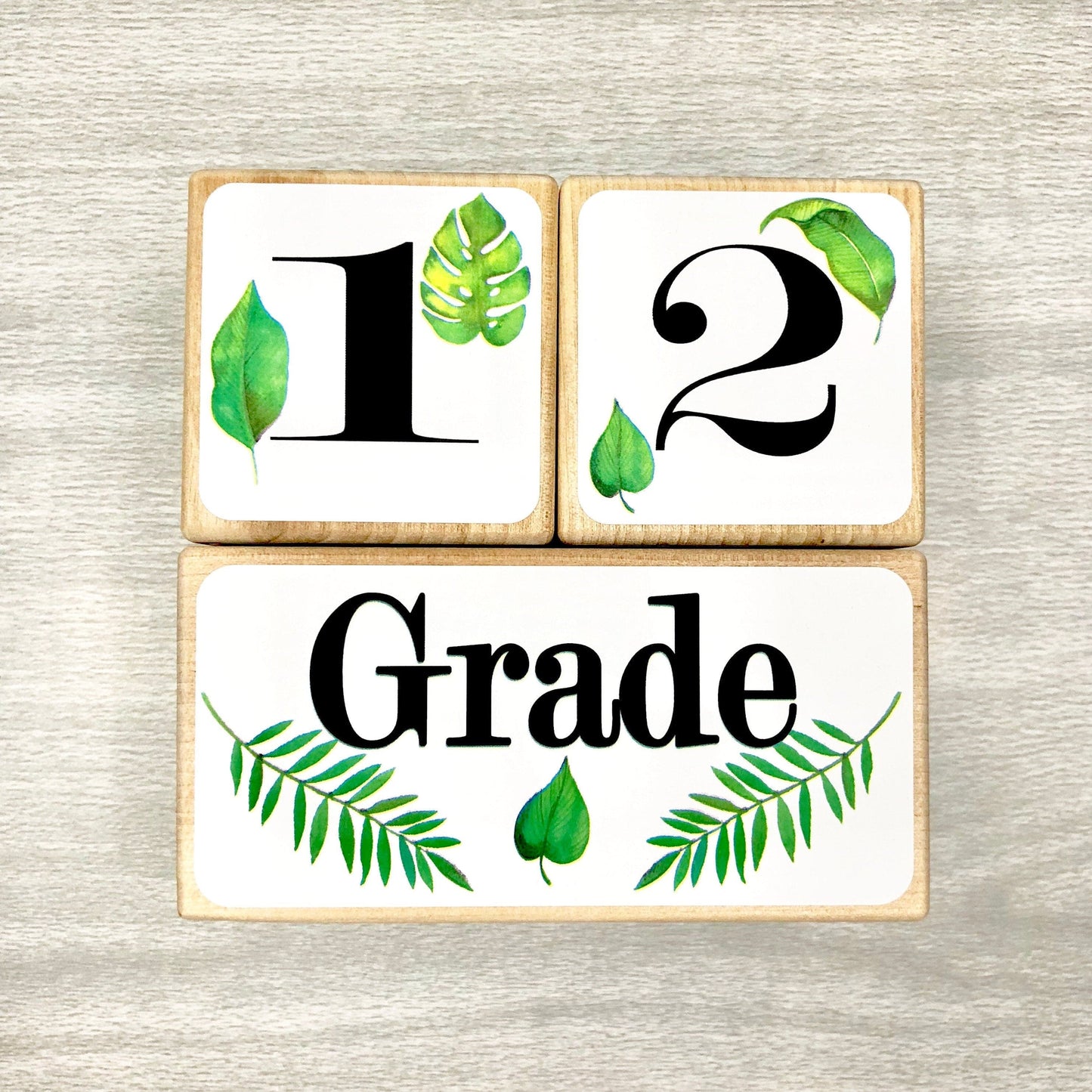 Baby Milestone Blocks - Tropical Greenery