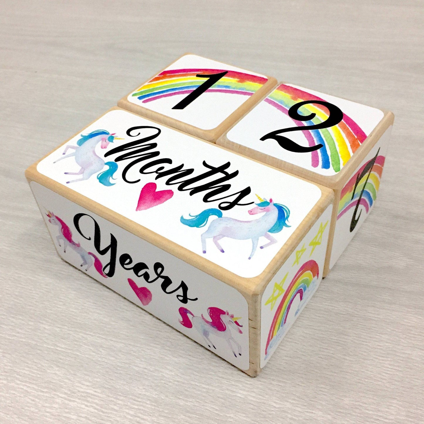 Baby Milestone Blocks - Unicorn