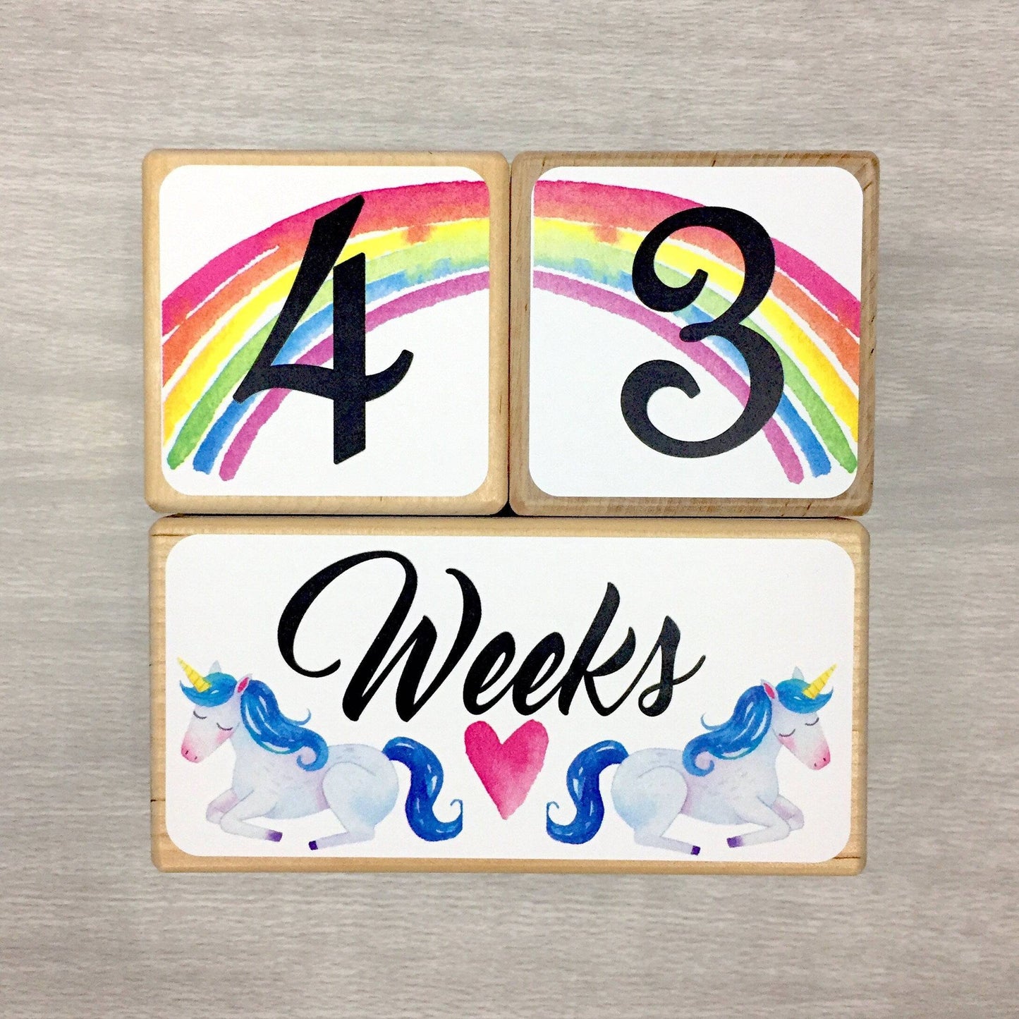 Baby Milestone Blocks - Unicorn