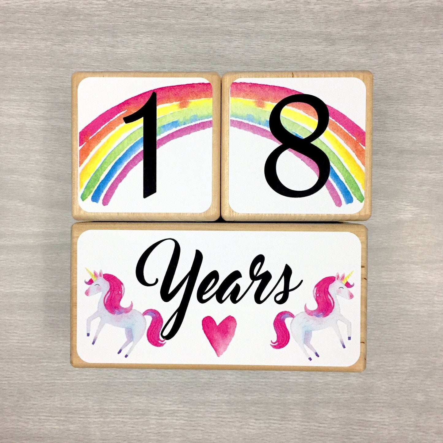Baby Milestone Blocks - Unicorn