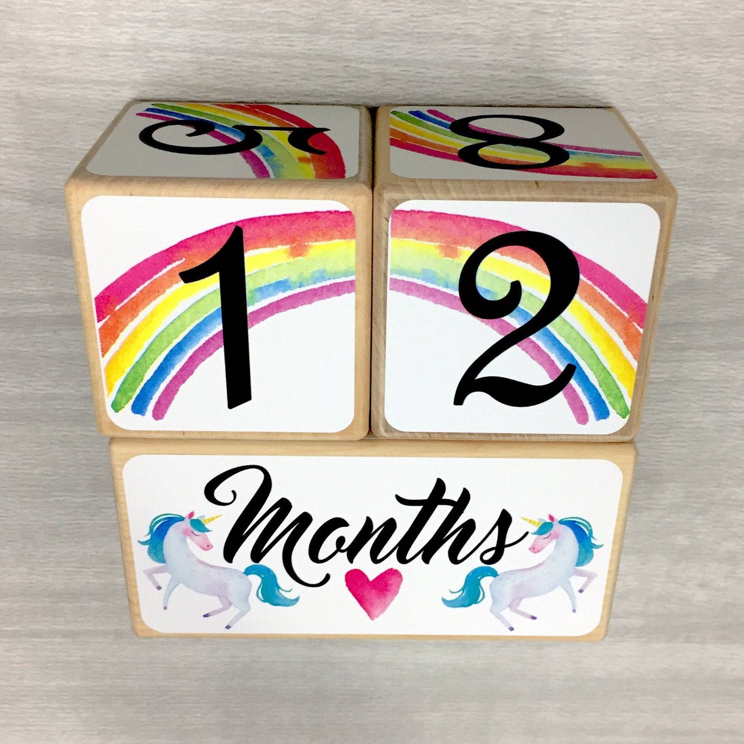 Baby Milestone Blocks - Unicorn