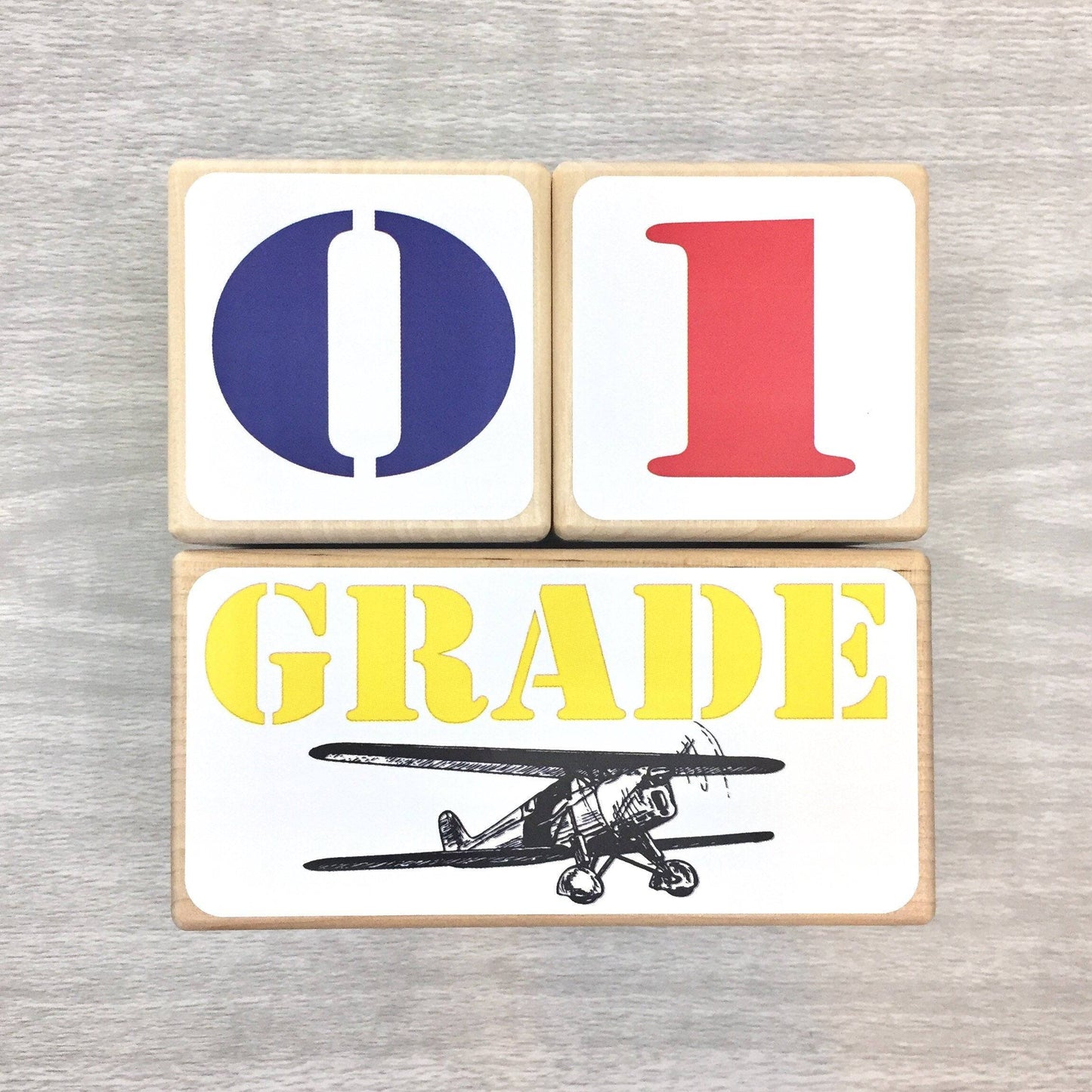 Baby Milestone Blocks -Vintage Airplanes