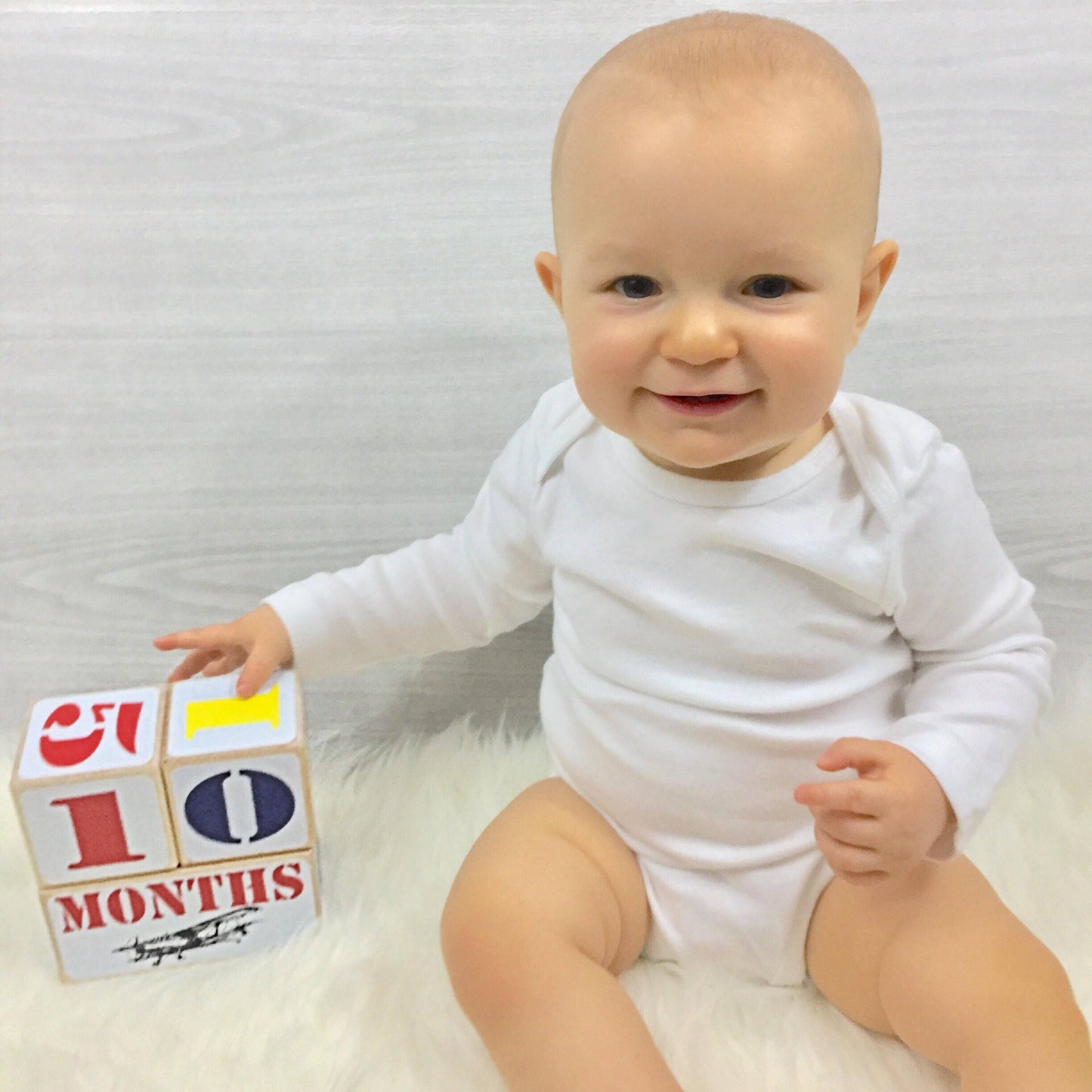 Baby Milestone Blocks -Vintage Airplanes