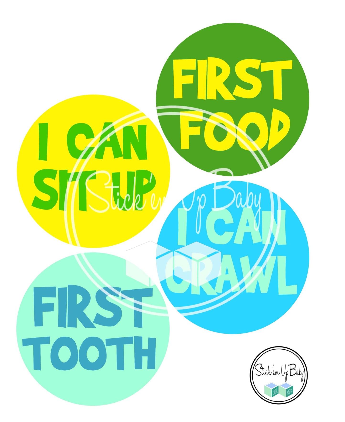 Baby's First Milestones | Monthly Baby Stickers