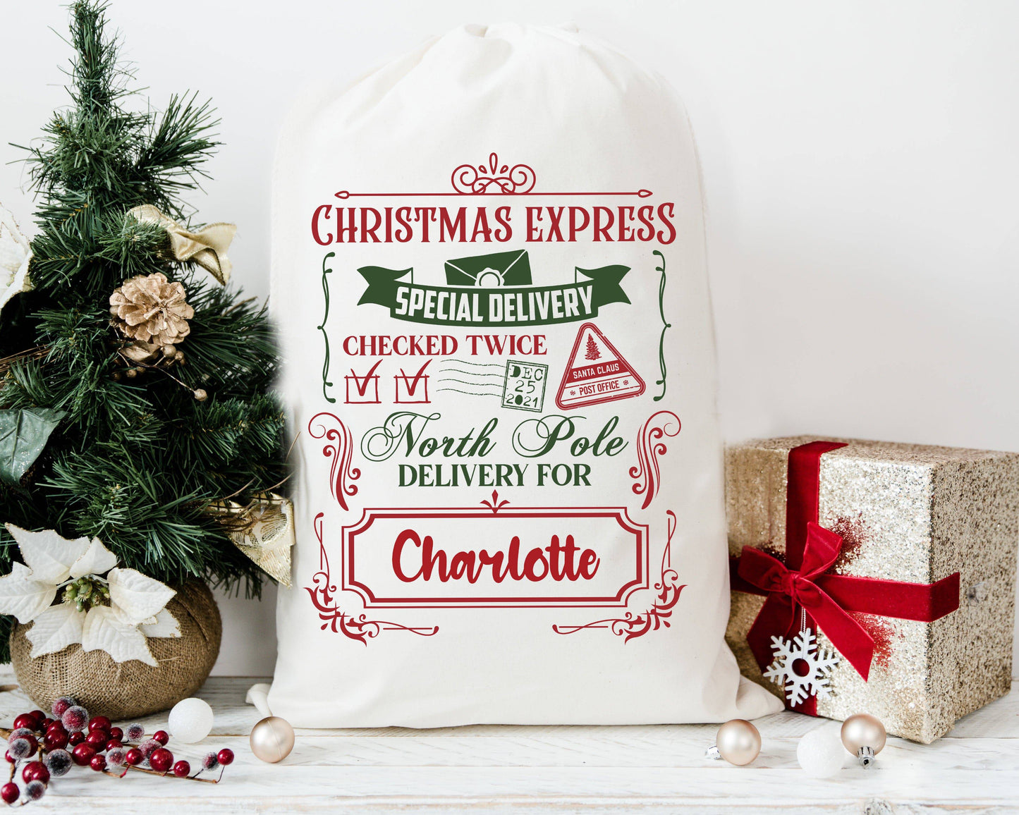 Christmas Express Special Delivery Santa Sacks