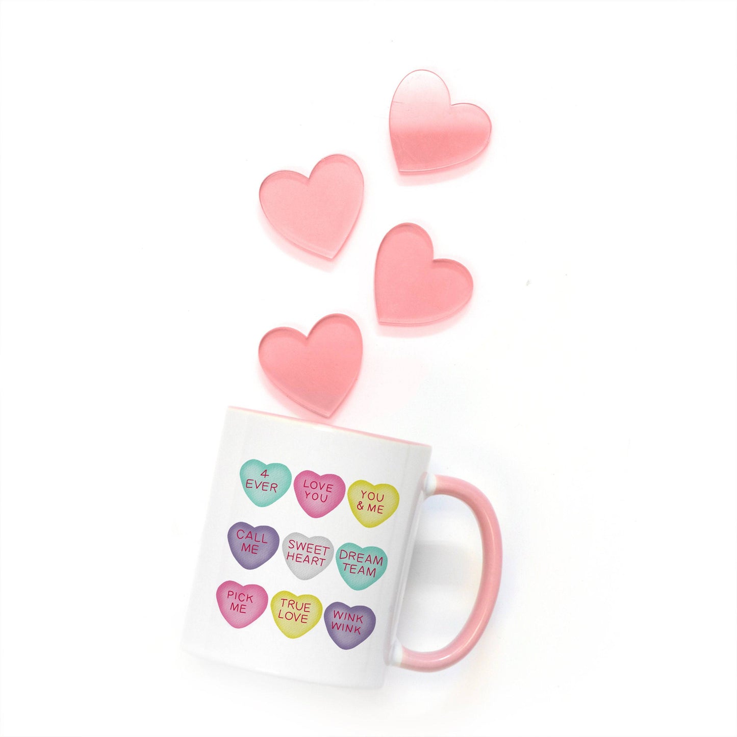 Conversation Heart Mug - Valentine's Day Coffee Mug