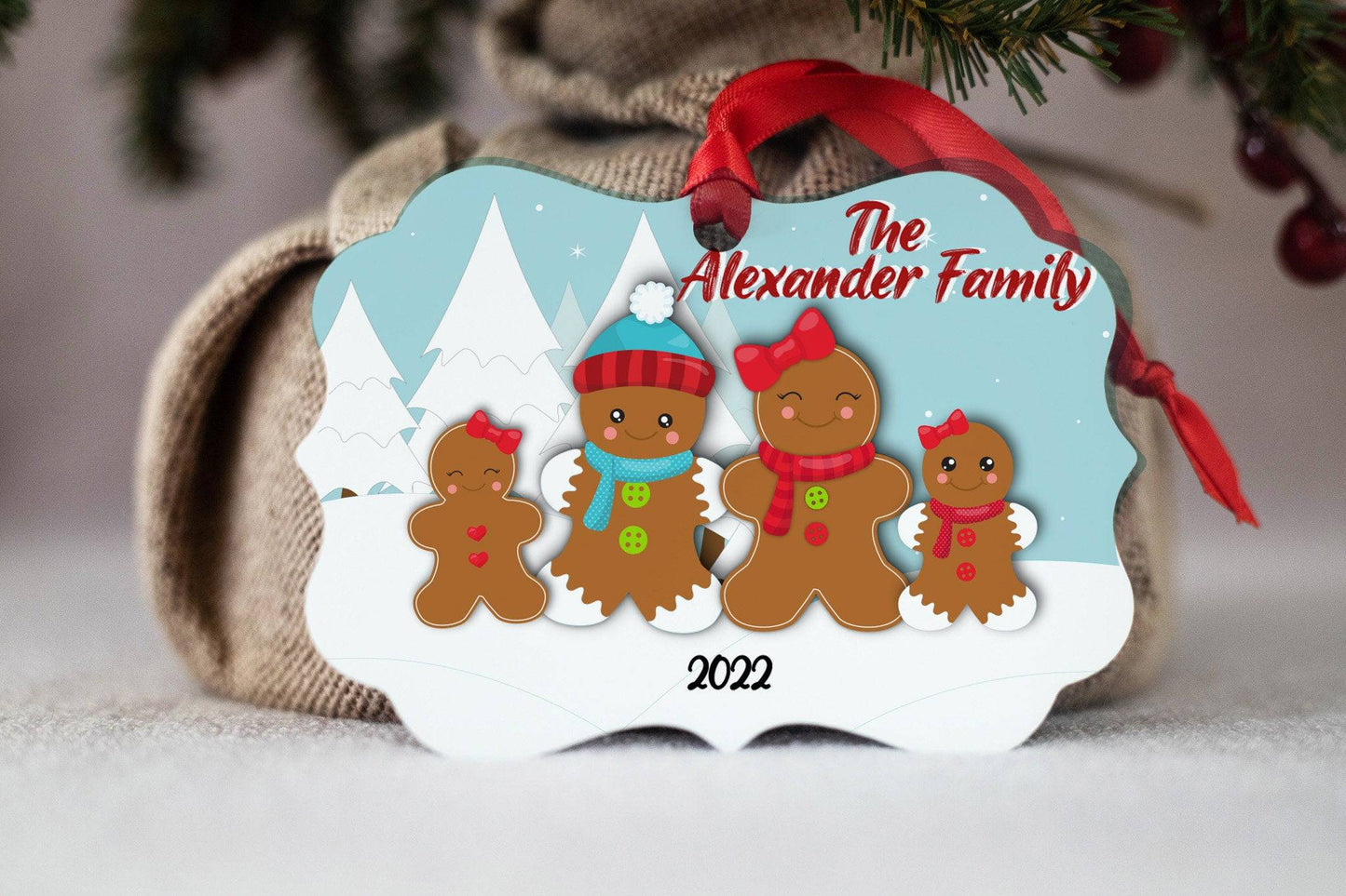 Gingerbread Family Ornament 2024