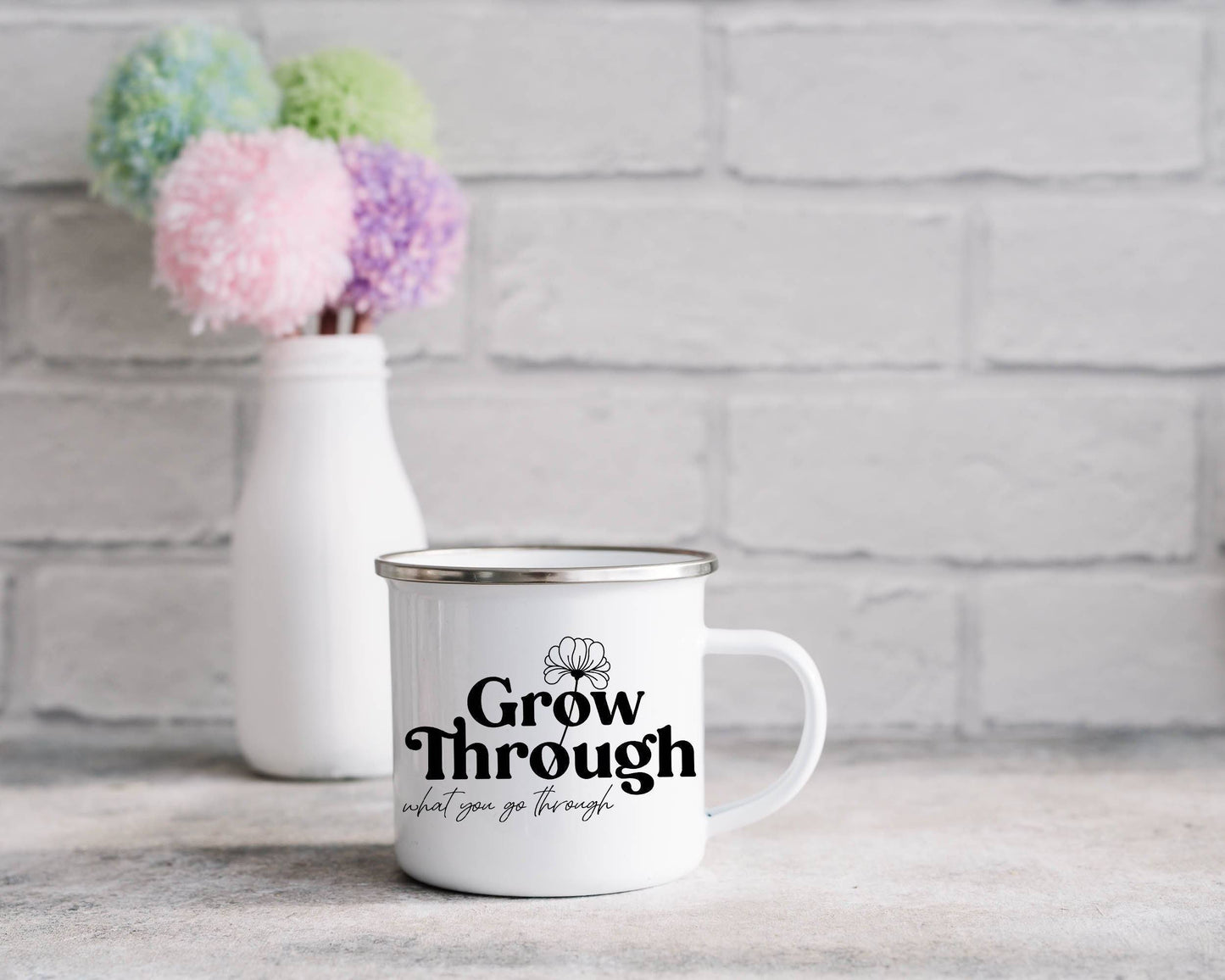 Inspirational Mug | Grow Through What you Go Through | Pretty Mugs