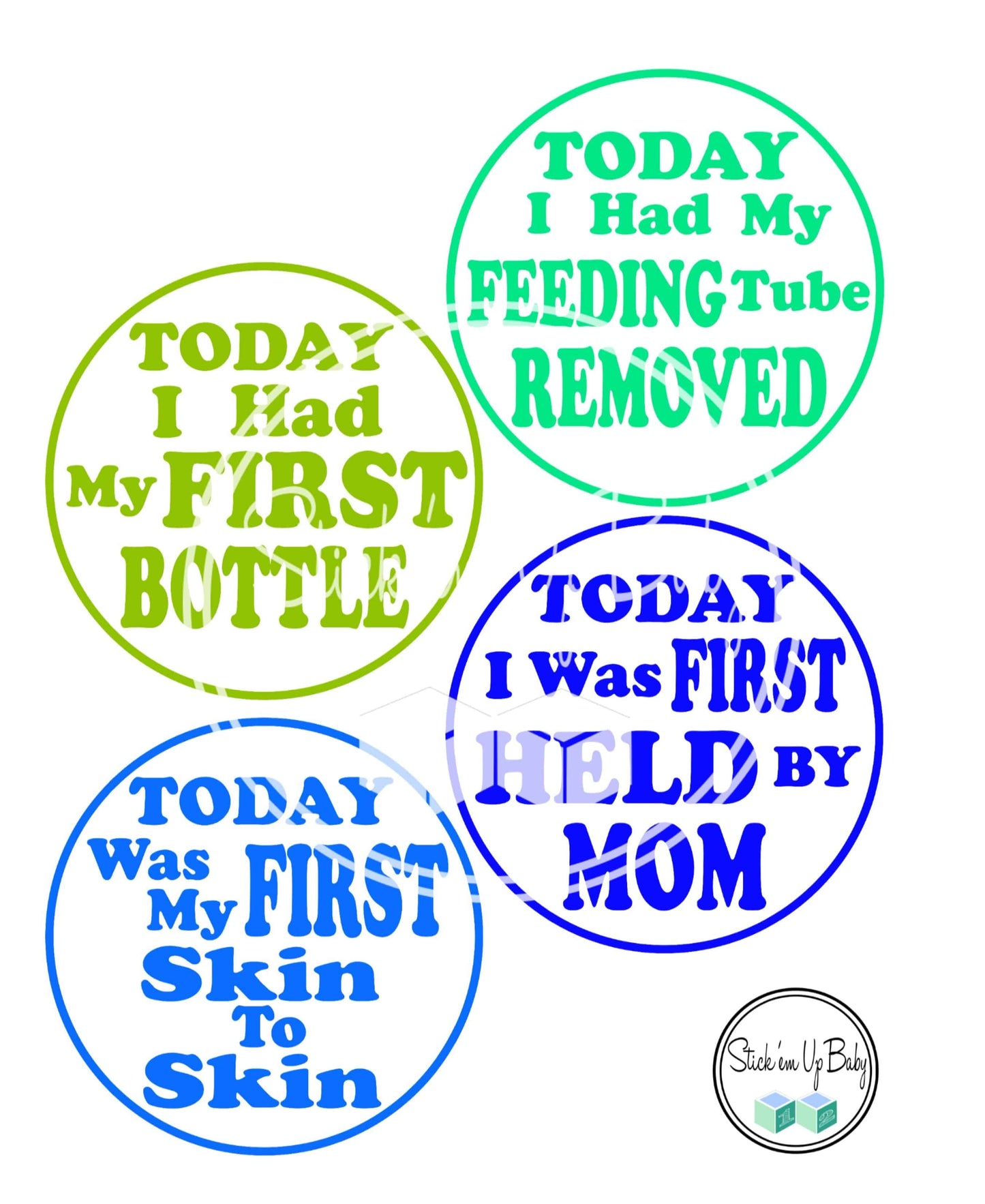 NICU MIlestone Stickers | Monthly Baby Stickers | Stick’em Up Baby™