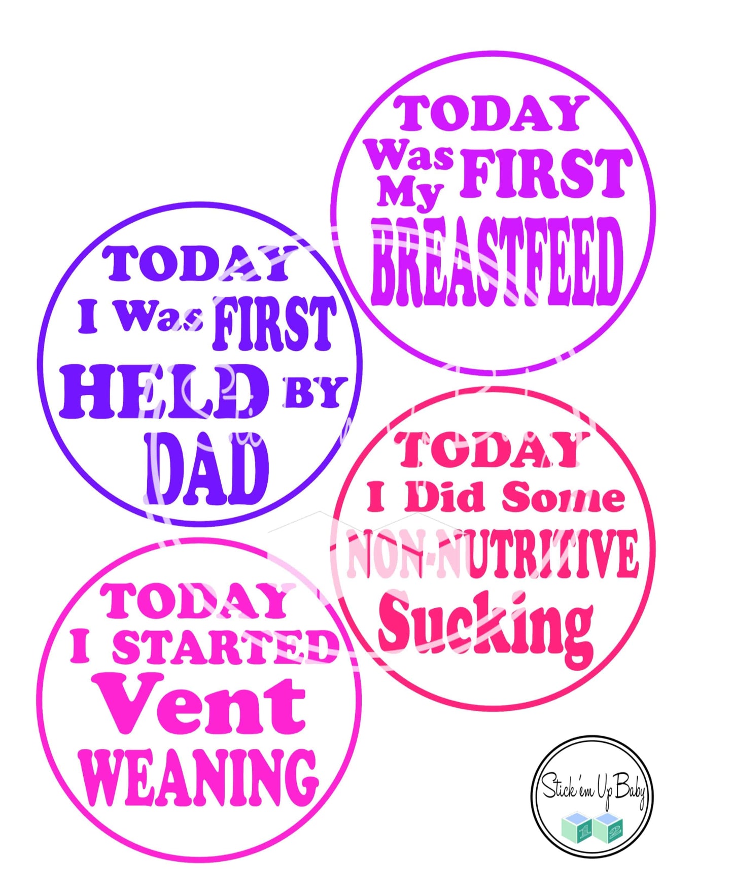 NICU MIlestone Stickers | Monthly Baby Stickers | Stick’em Up Baby™