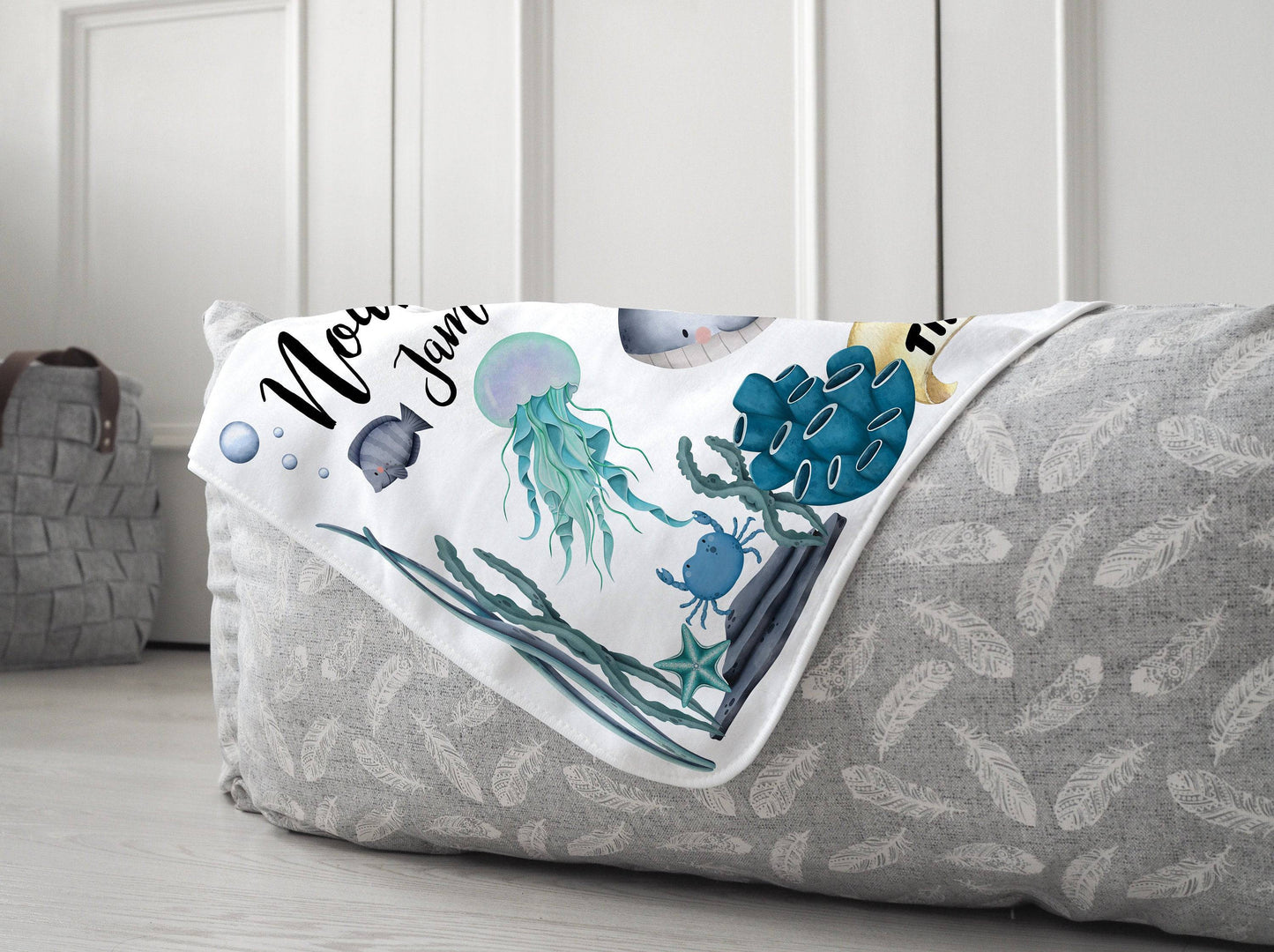 Ocean "Seas The Day" Baby Blanket