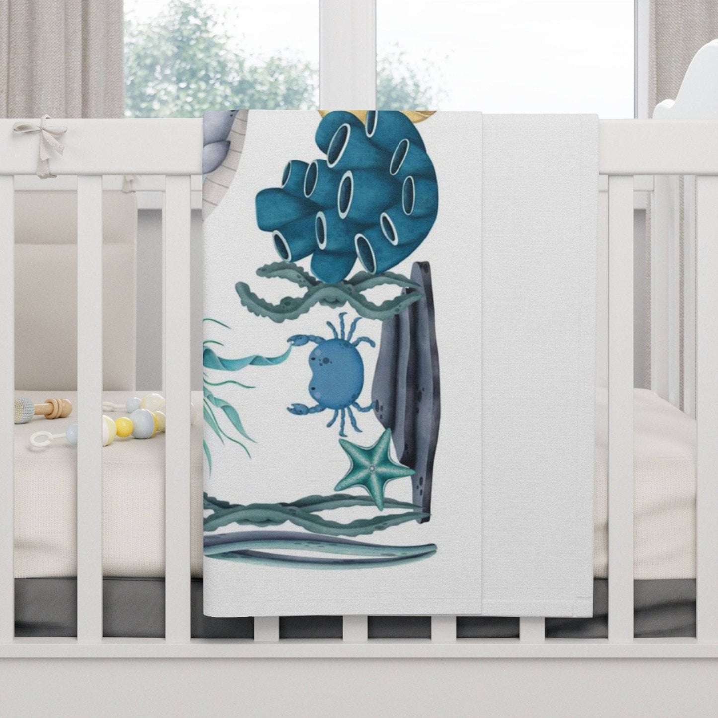 Ocean "Seas The Day" Baby Blanket
