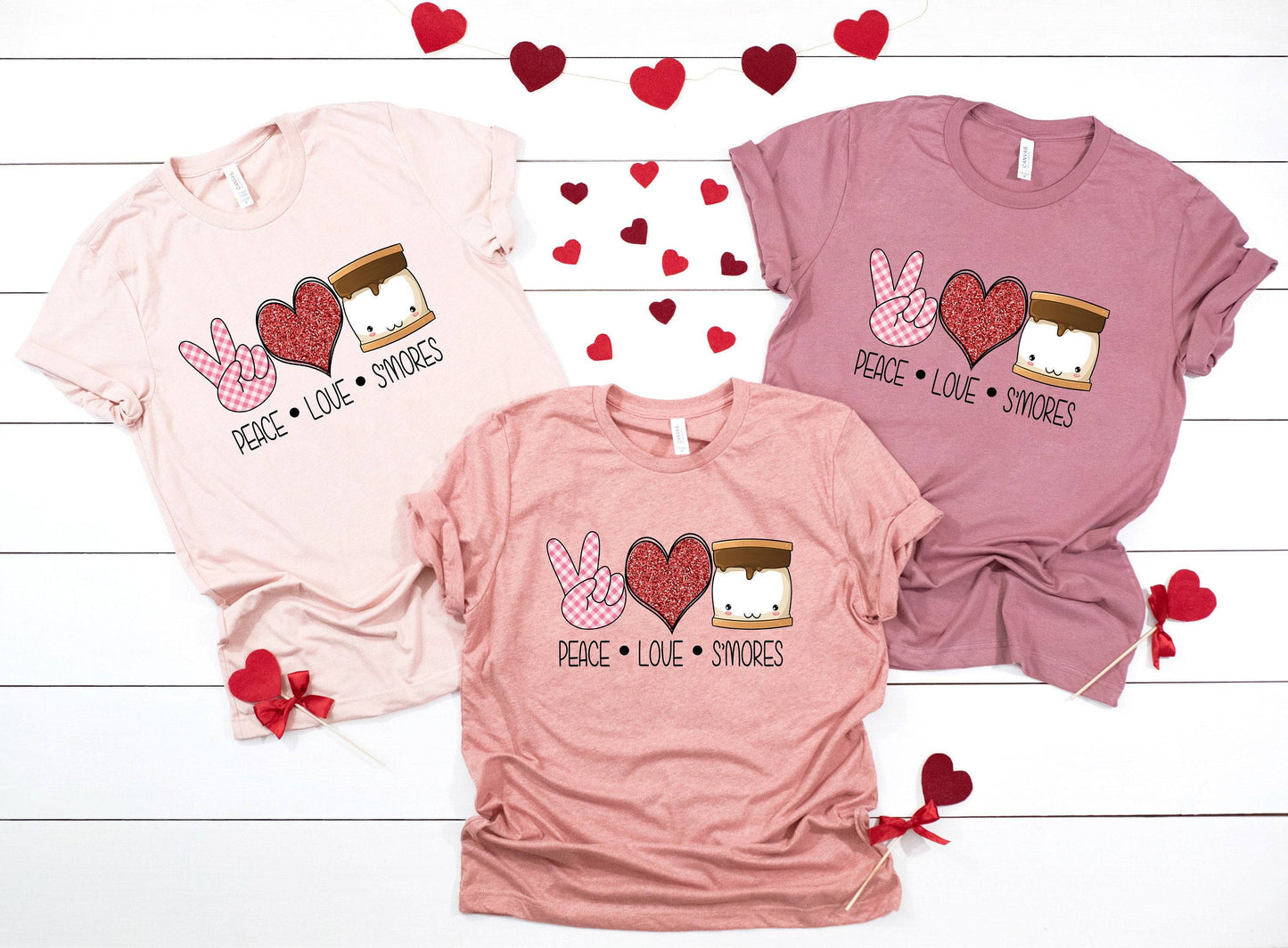 Peace Love Smores Shirt - Valentine's Day Shirt For Women