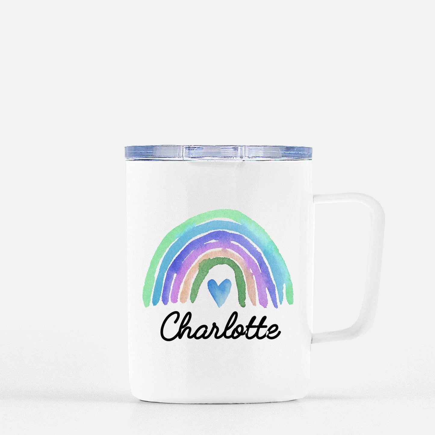 Personalized Blue Rainbow Mug