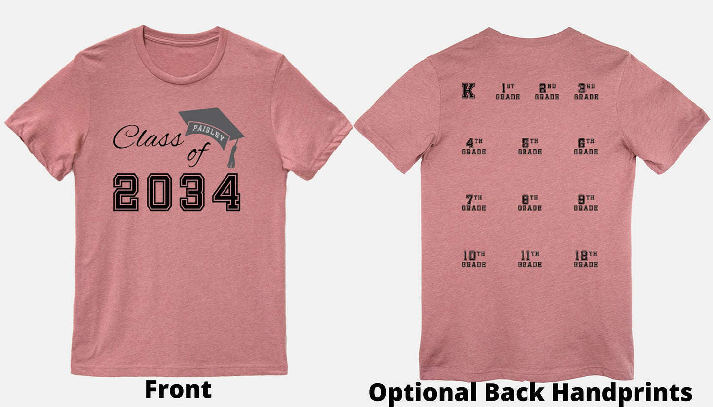 Personalized "Class of" Shirt - First Day of School Kindergarten Shirt