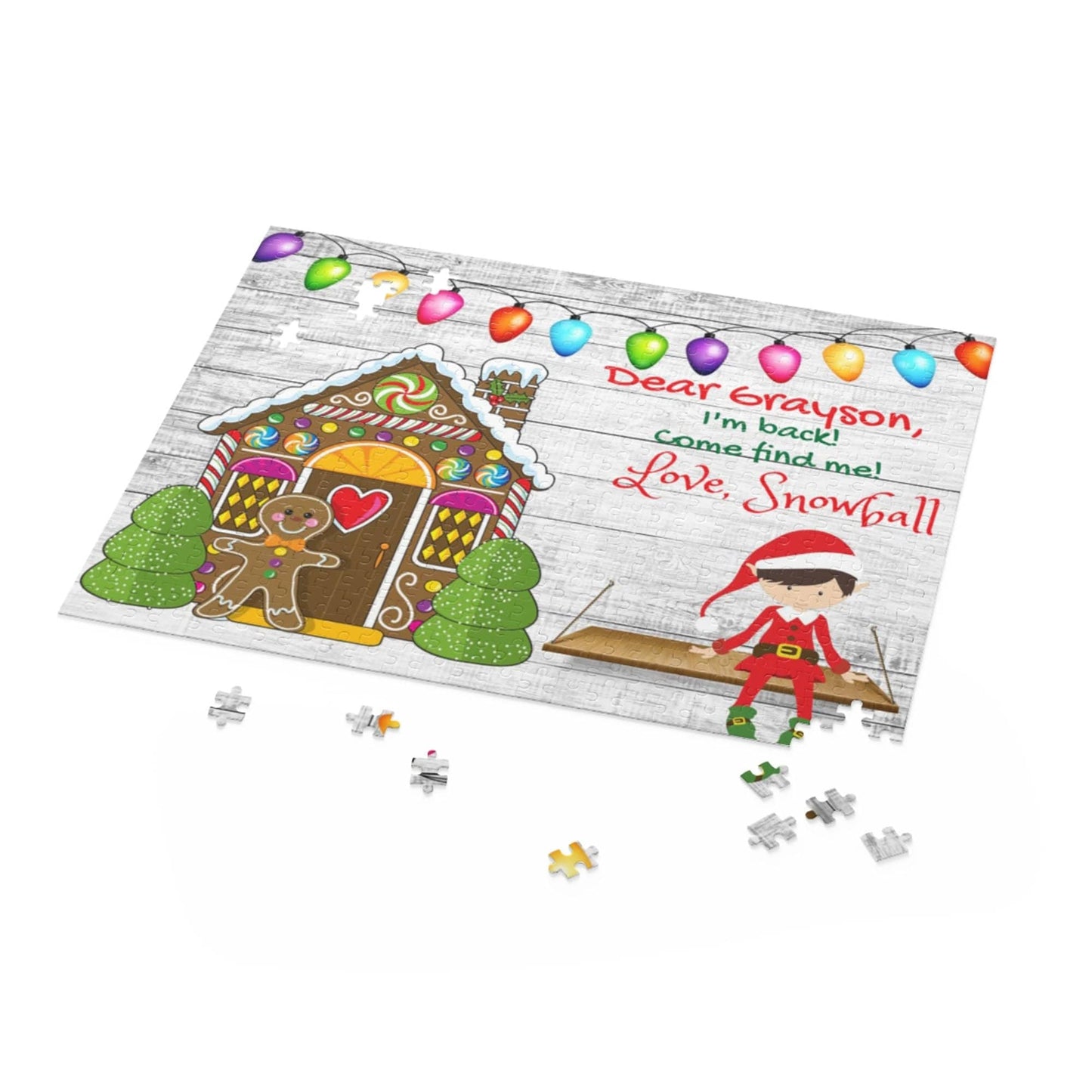 Personalized Elf I'm Back Puzzle | Boy Elf | Gift from Elf