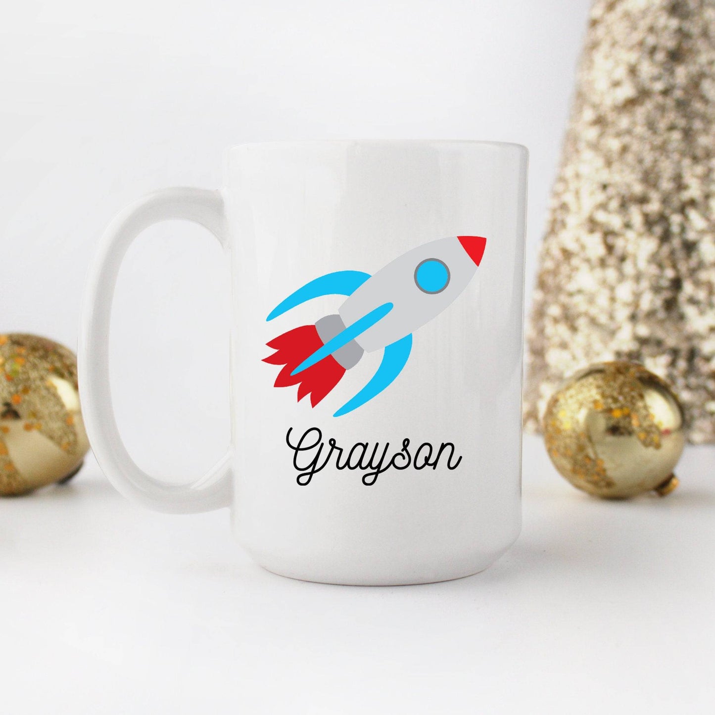 Personalized Rocketship Mug