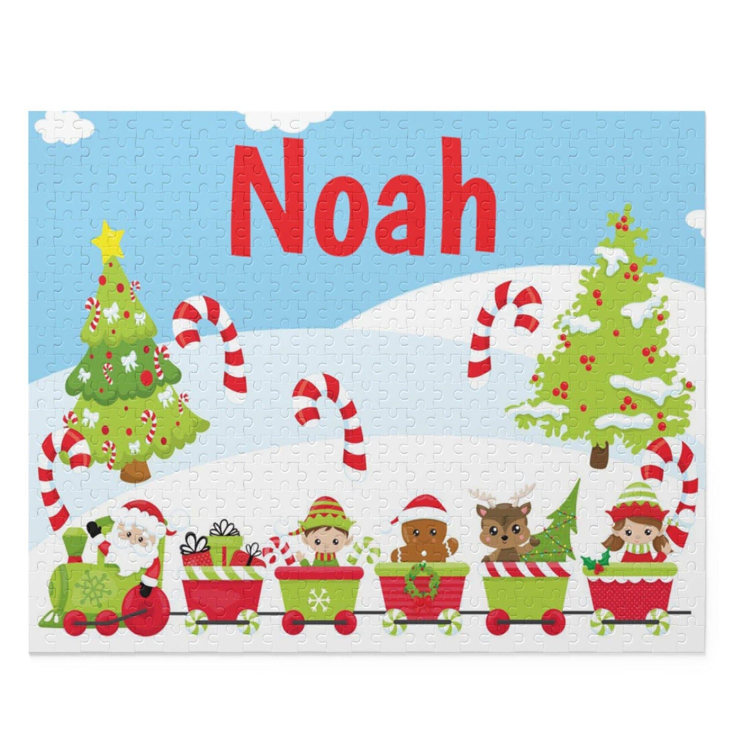 Personalized Santa's Train Puzzle | Stocking Stuffers