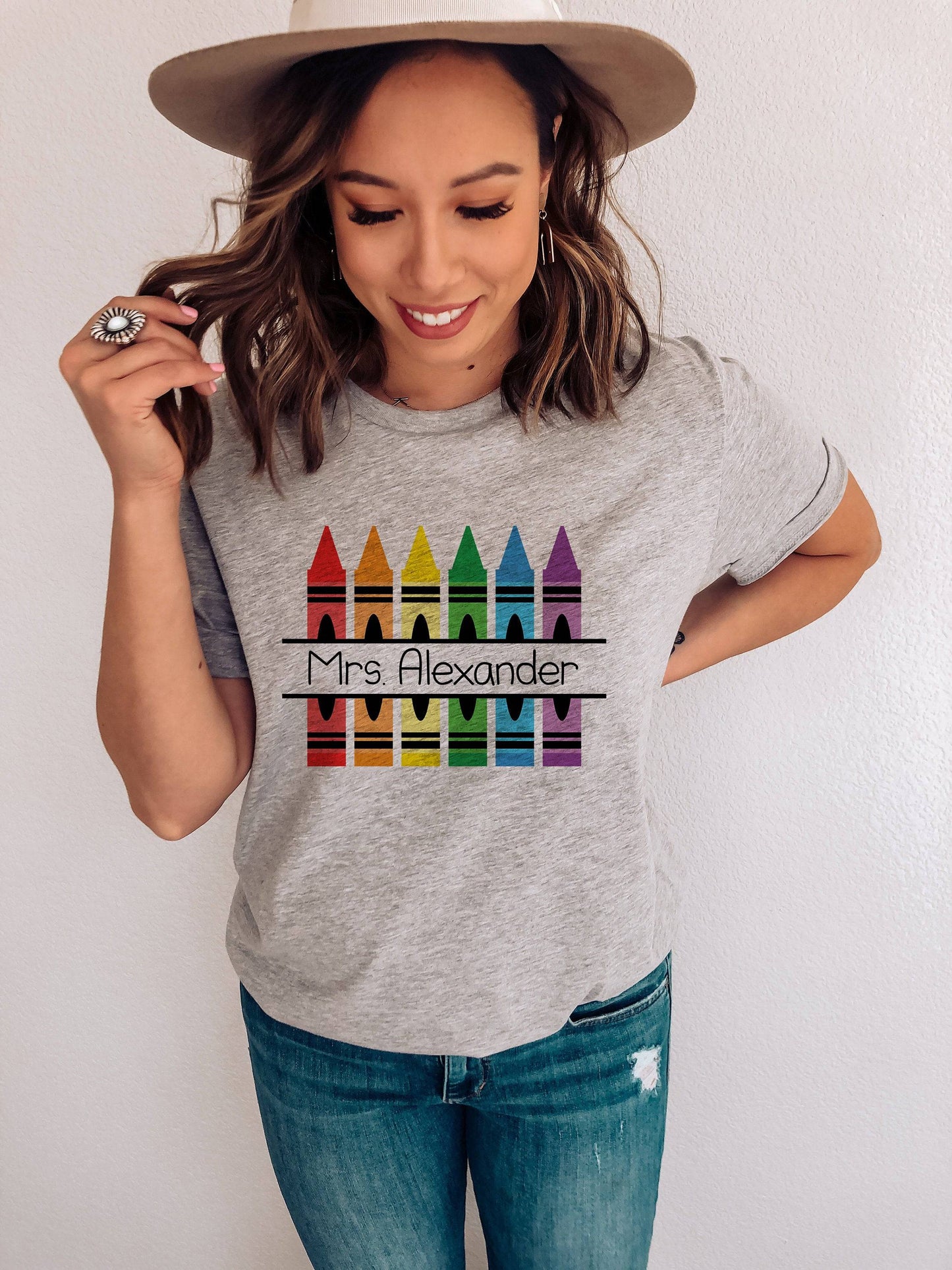 Personalized Teacher Shirt - Crayon Box Shirt