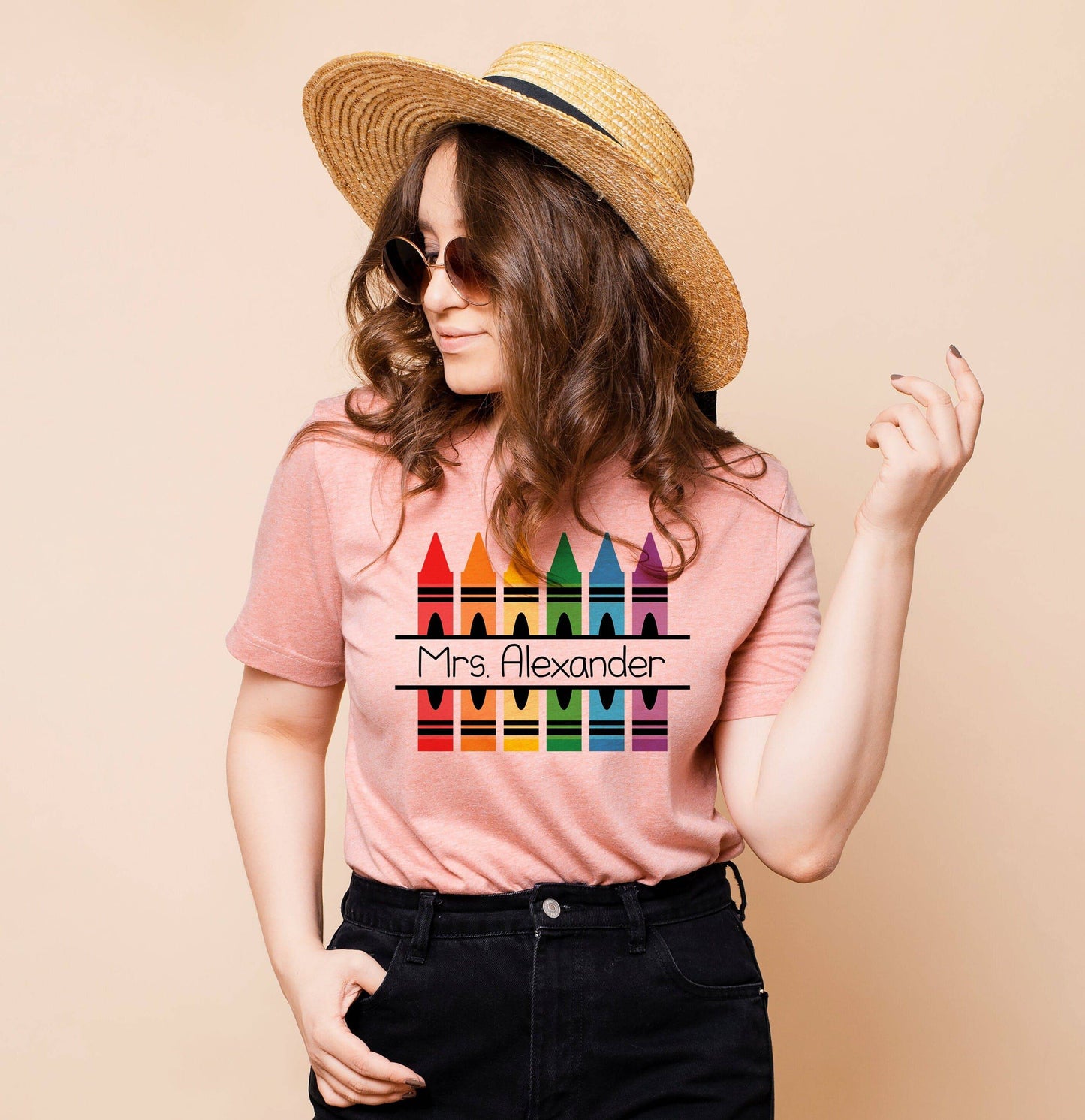 Personalized Teacher Shirt - Crayon Box Shirt