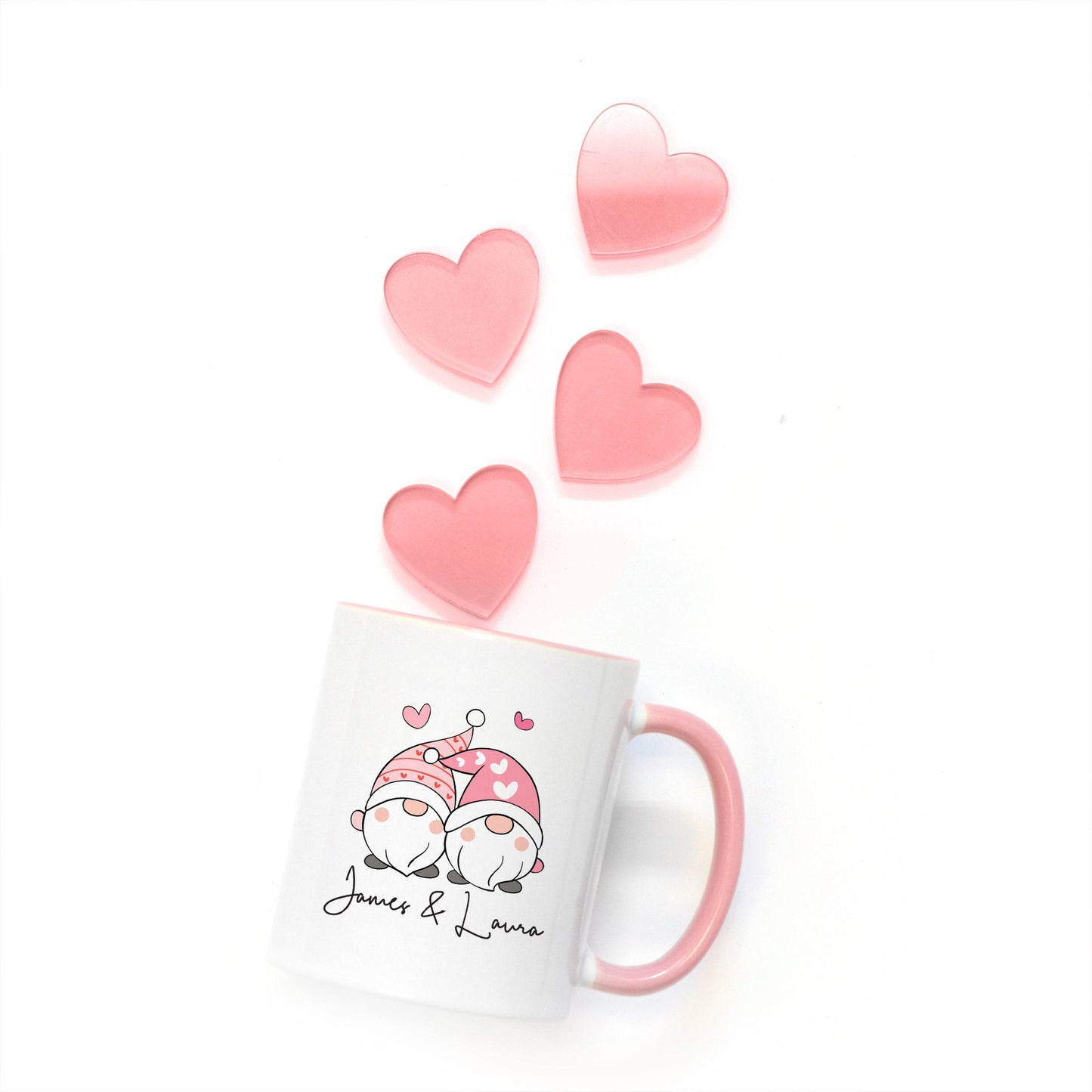 Personalized Valentine's Gnome Couple Mug
