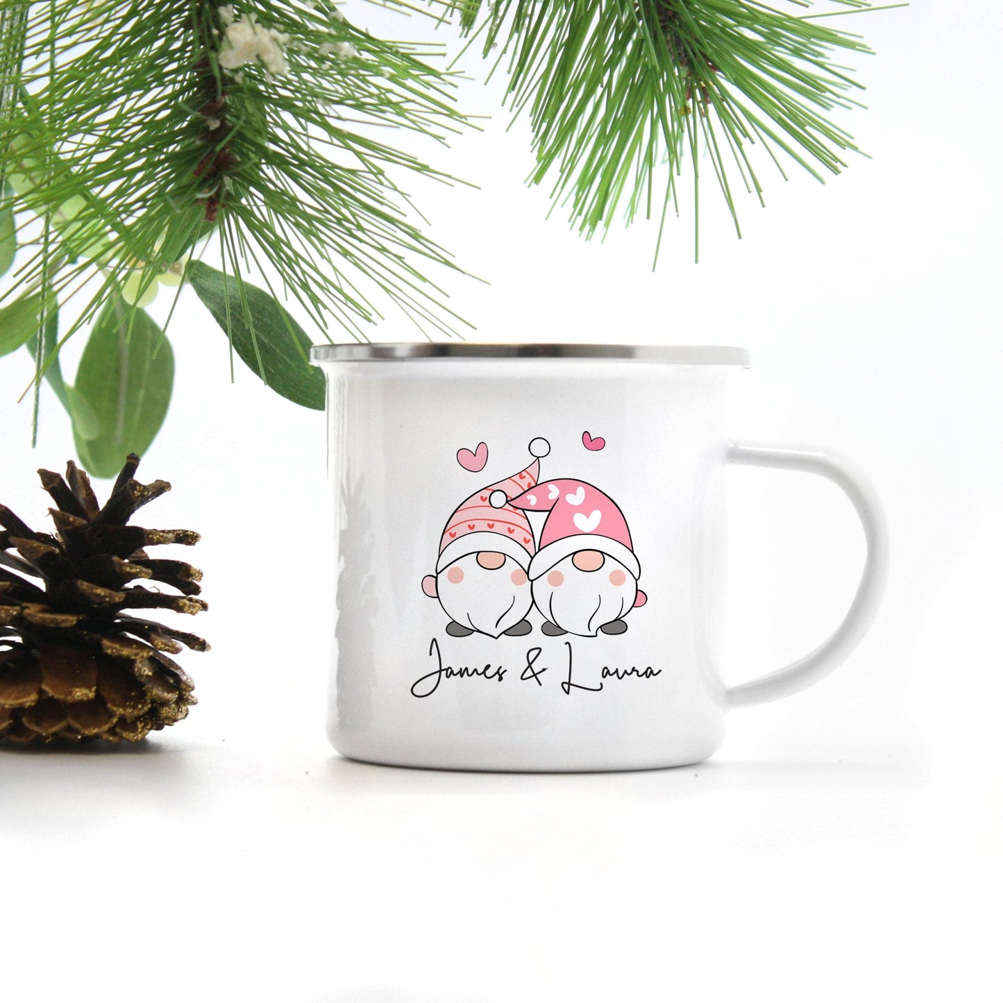 Personalized Valentine's Gnome Couple Mug
