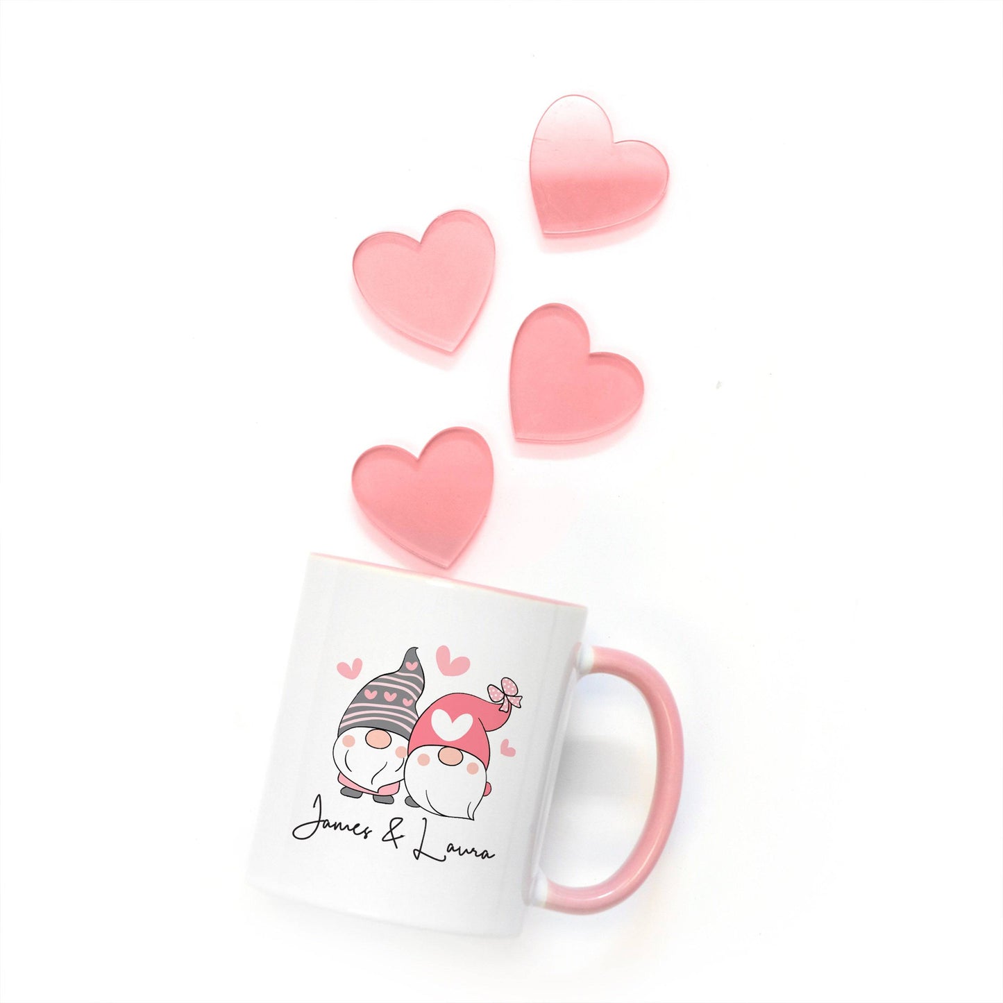 Personalized Valentine's Gnome Couple Mug