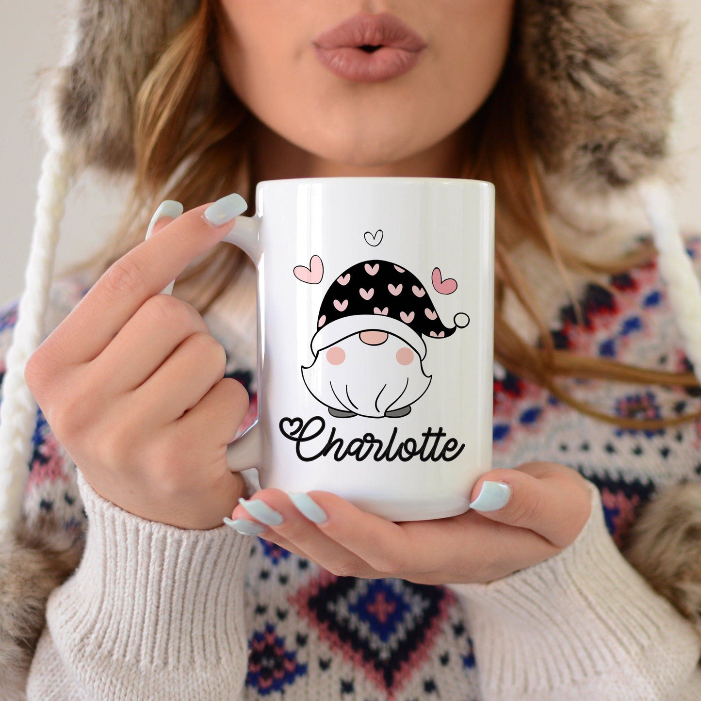Personalized Valentine's Gnome Mug