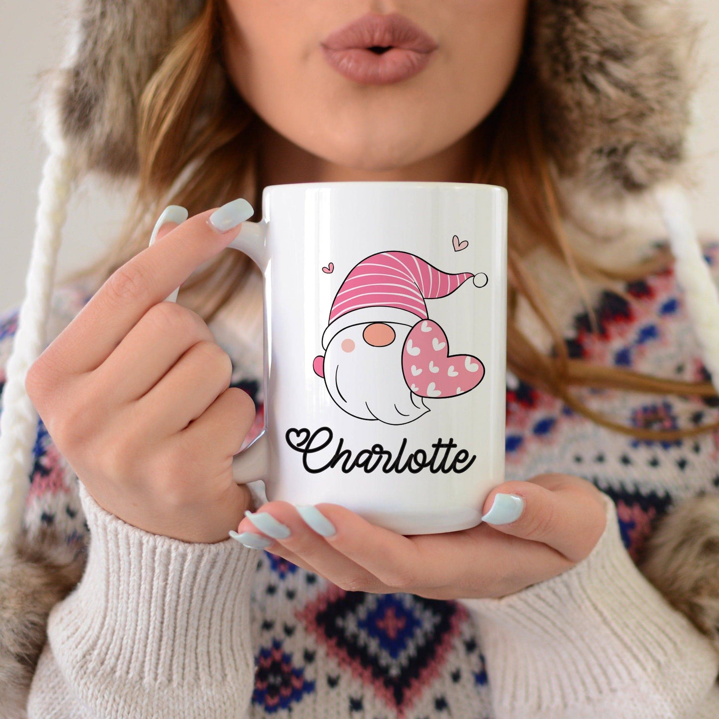 Personalized Valentine's Gnome Mug