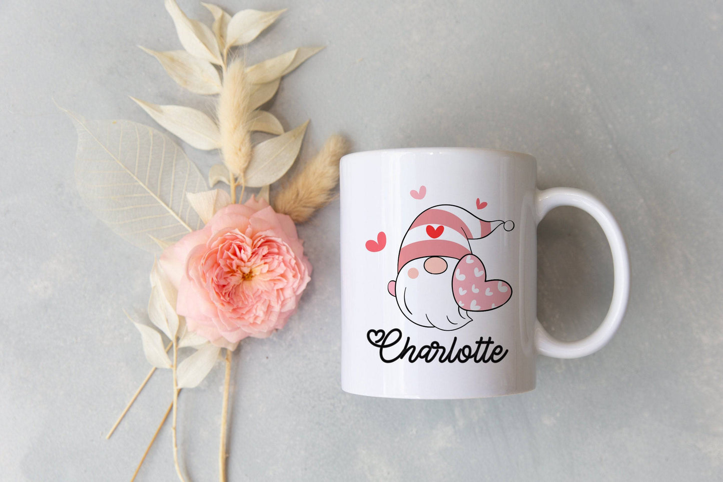Personalized Valentine's Gnome Mug