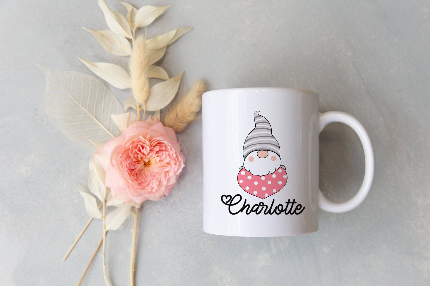 Personalized Valentine's Gnome Mug
