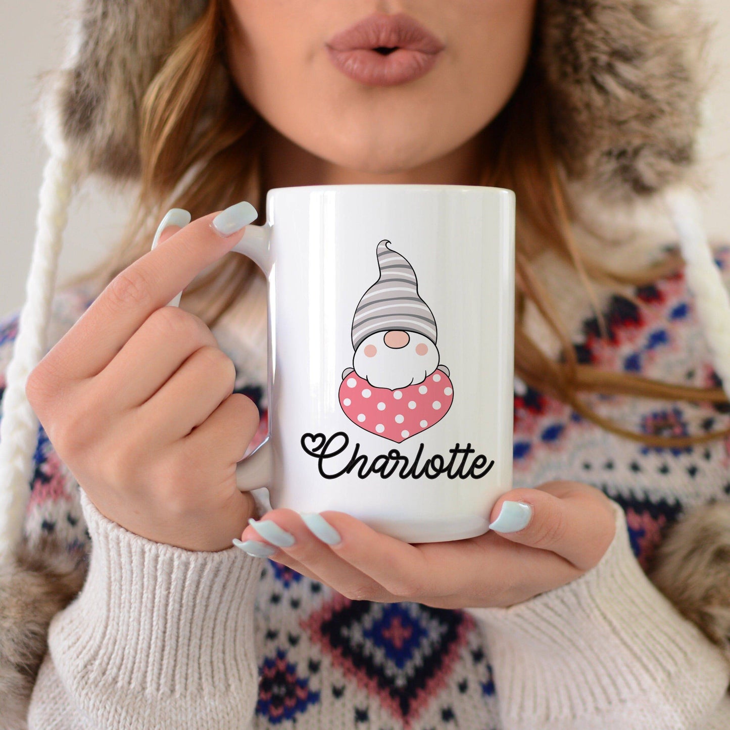 Personalized Valentine's Gnome Mug