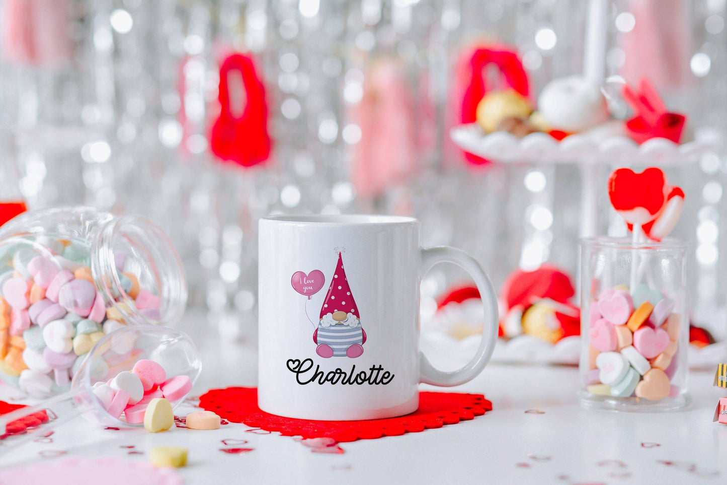 Personalized Valentine's Gnome Mug