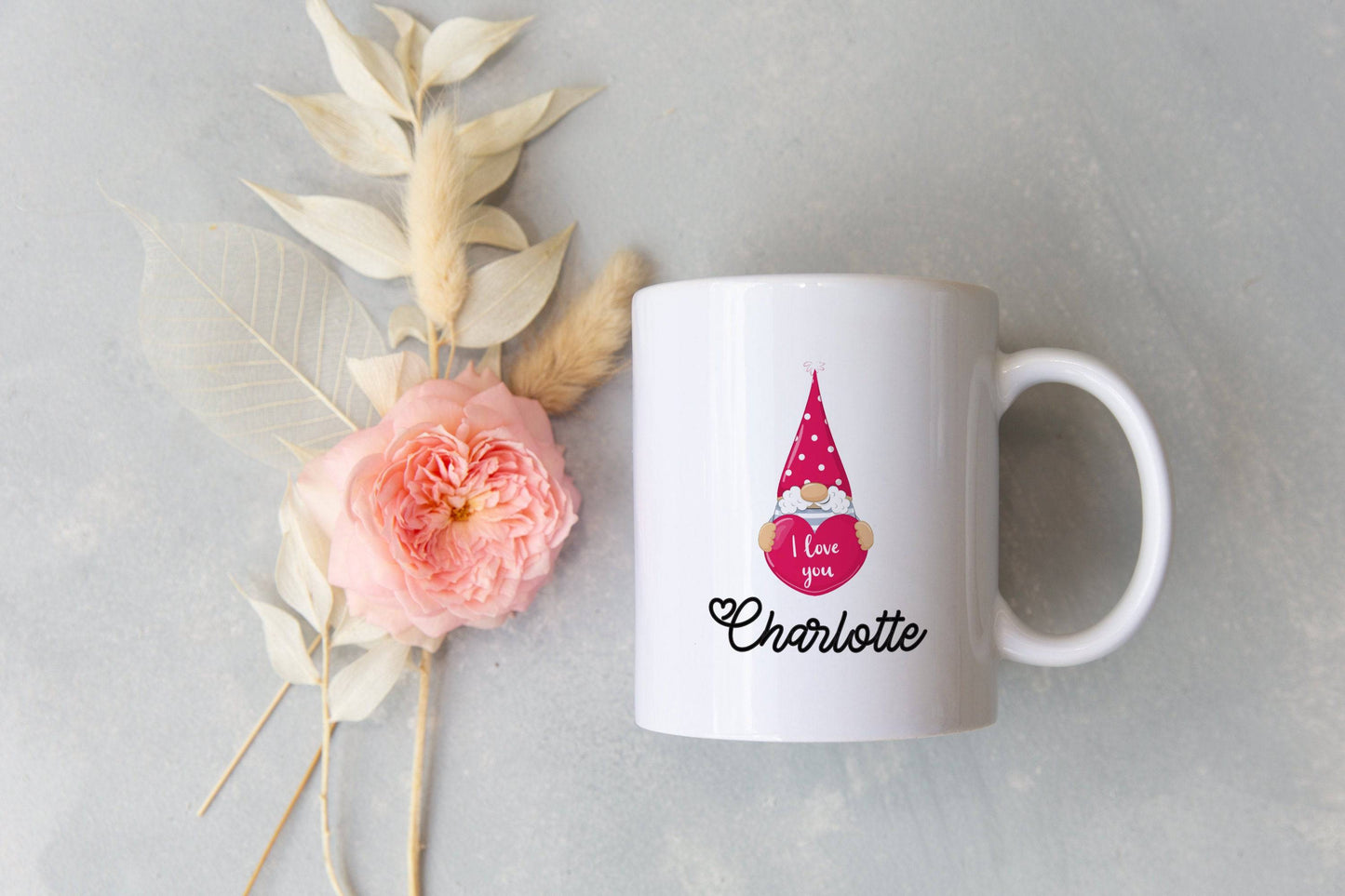 Personalized Valentine's Gnome Mug