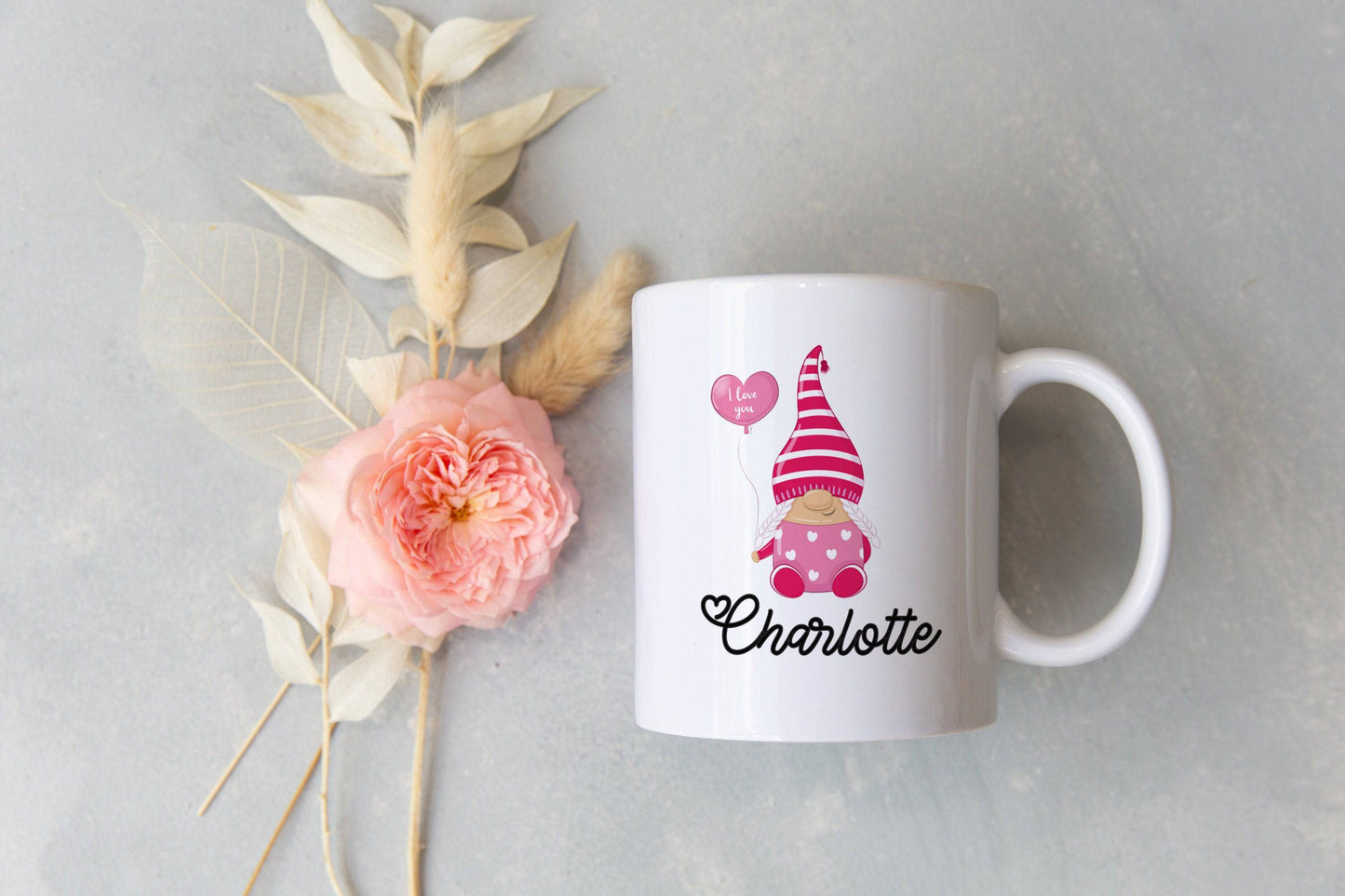 Personalized Valentine's Gnome Mug