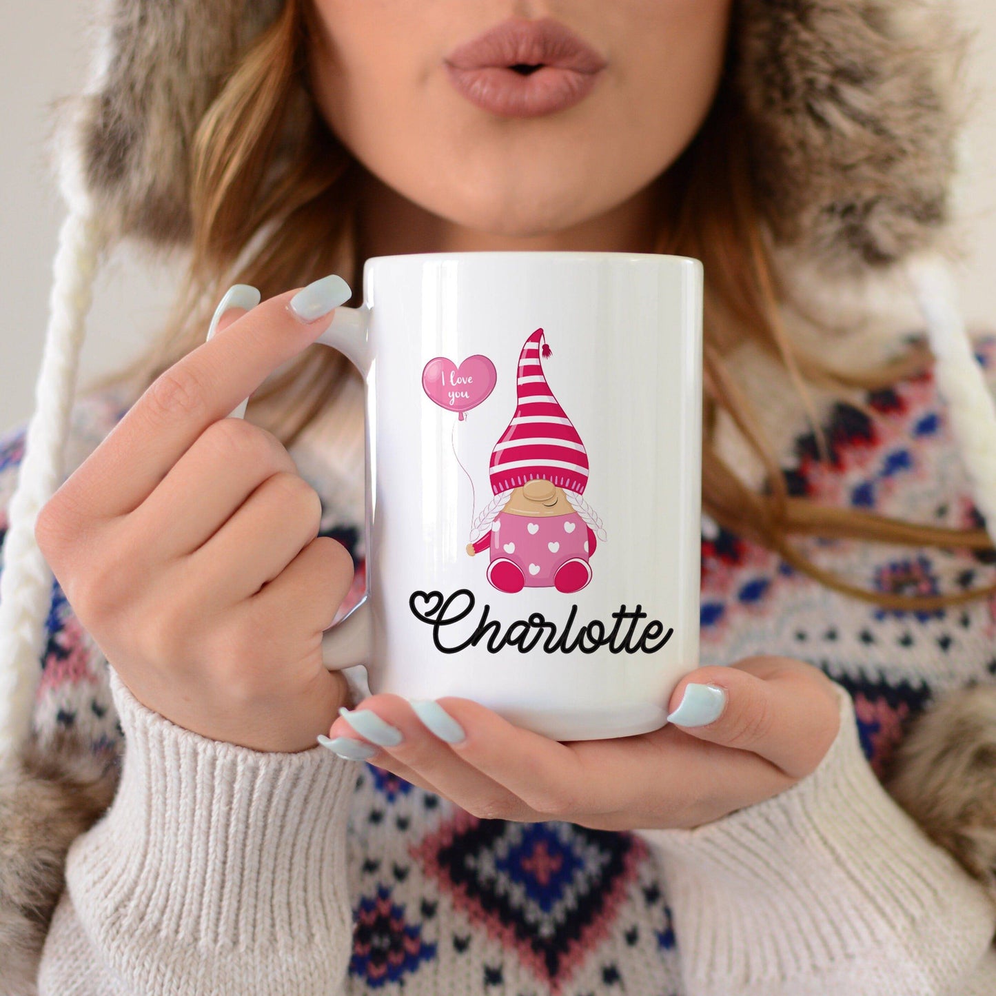 Personalized Valentine's Gnome Mug