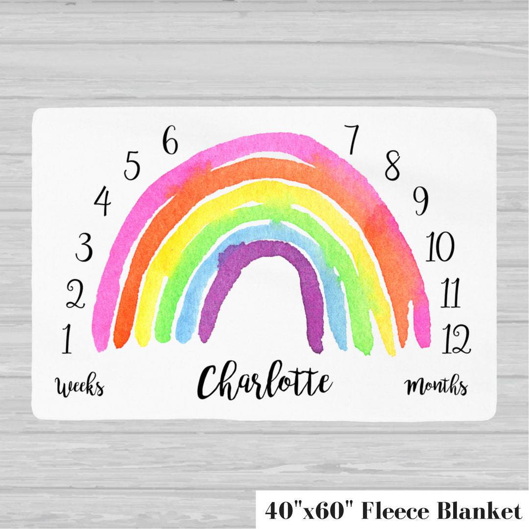 Rainbow Baby Milestone Blanket - Rainbow Baby Gift