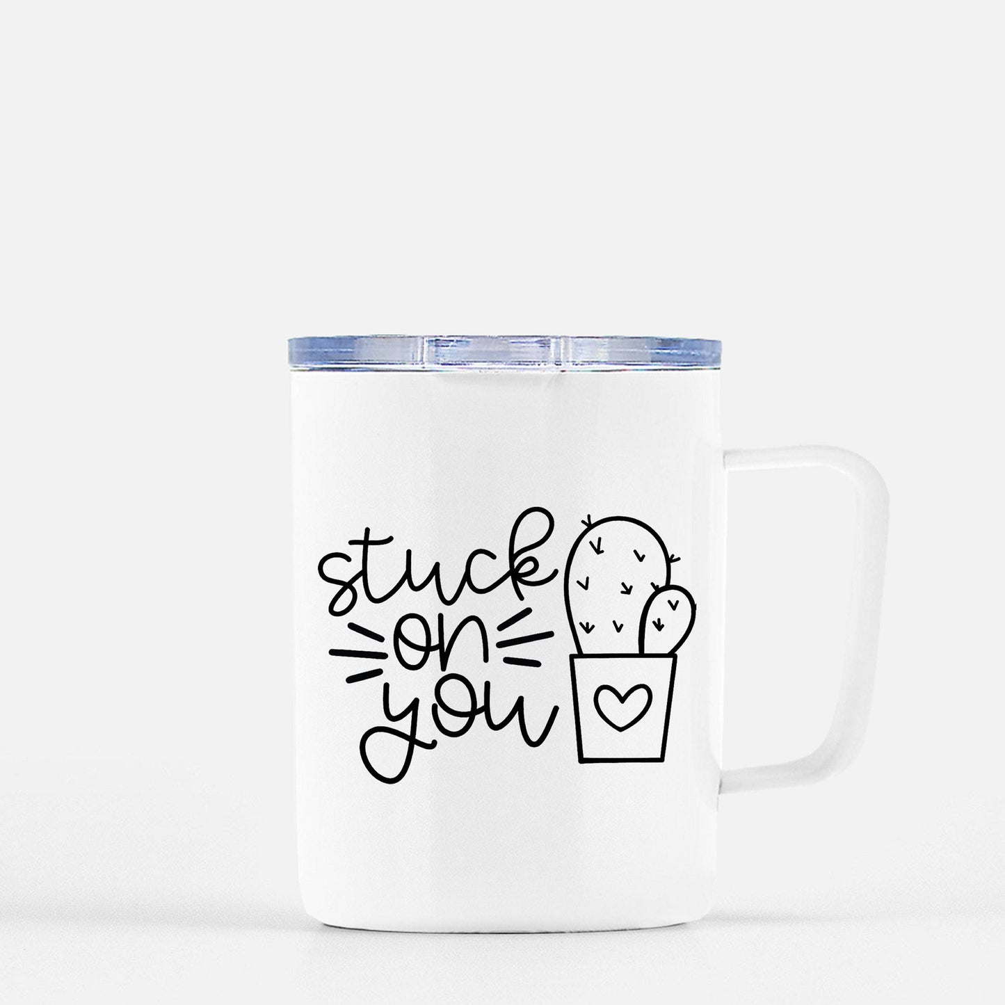 Stuck on You - Valentine's Coffee Mug - Plant Lover Gift