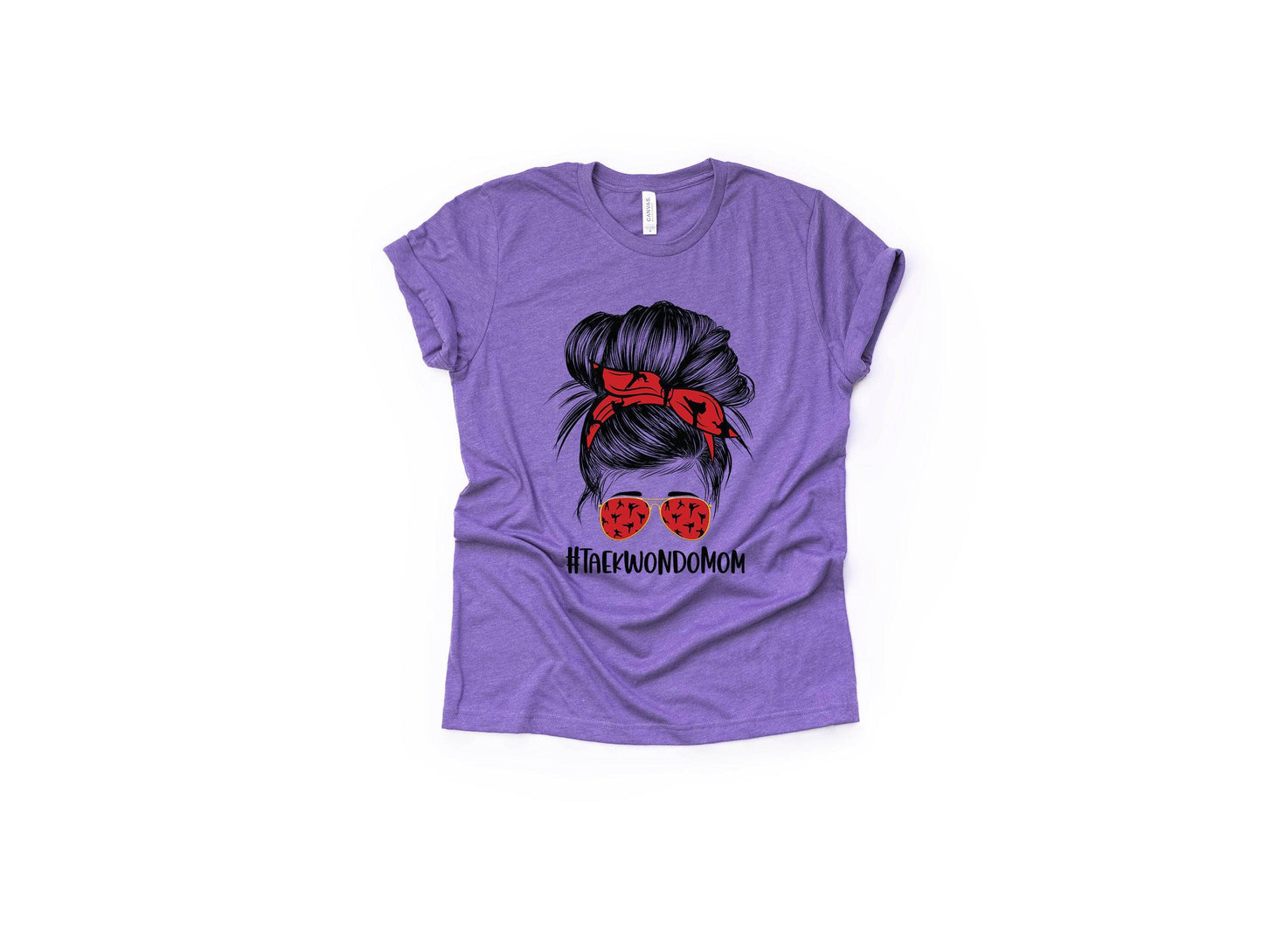 Taekwondo Mom Shirt | Taekwondo Messy Bun T-shirt | Mom Sports Shirts