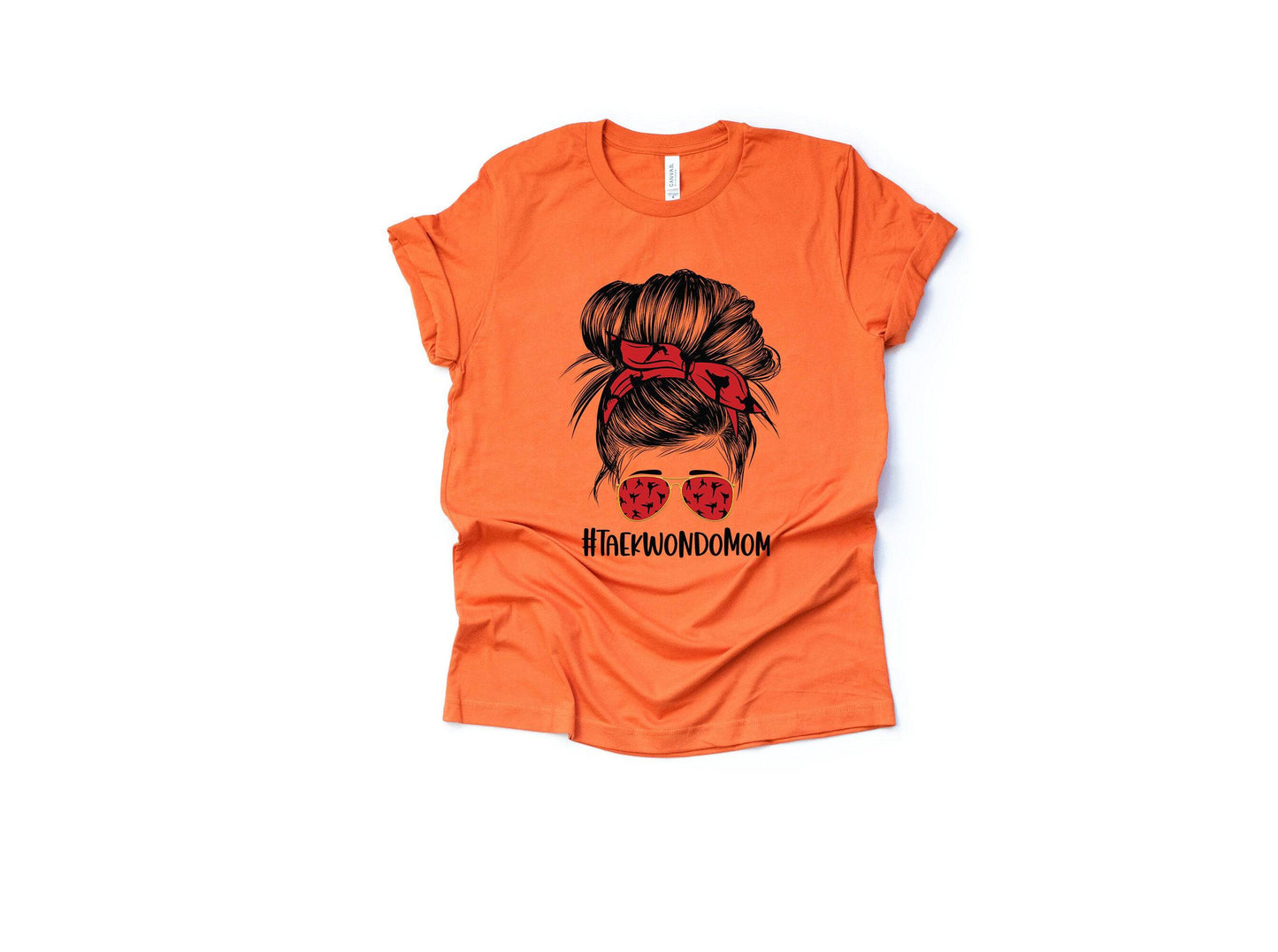 Taekwondo Mom Shirt | Taekwondo Messy Bun T-shirt | Mom Sports Shirts