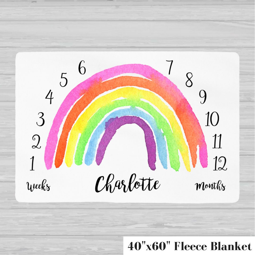 Rainbow Baby Milestone Blanket - Rainbow Baby Gift - Stick'em Up Baby®