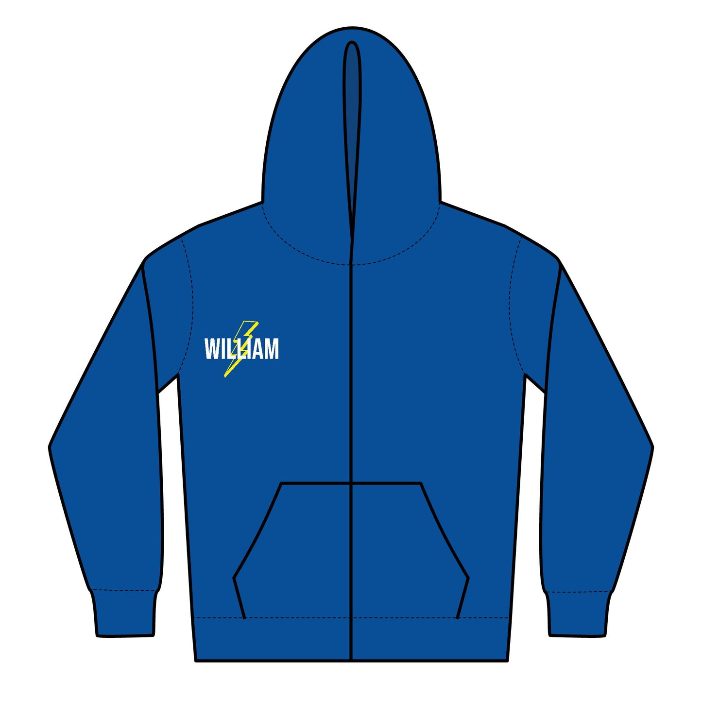 Personalized Bolts Youth Heavy Blend Zipped Hoodie